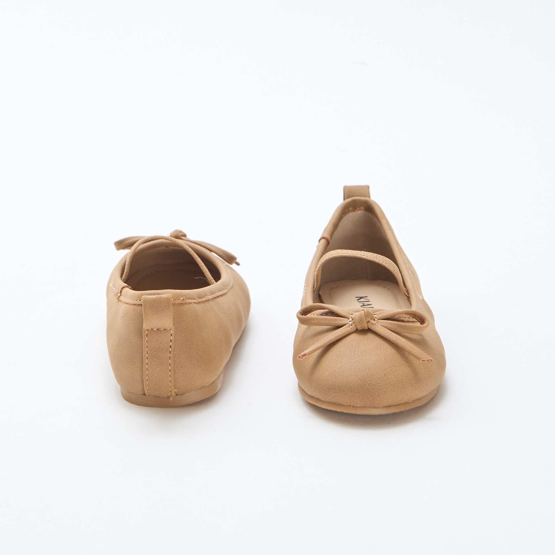 Ballerines en simili à bride MARRON