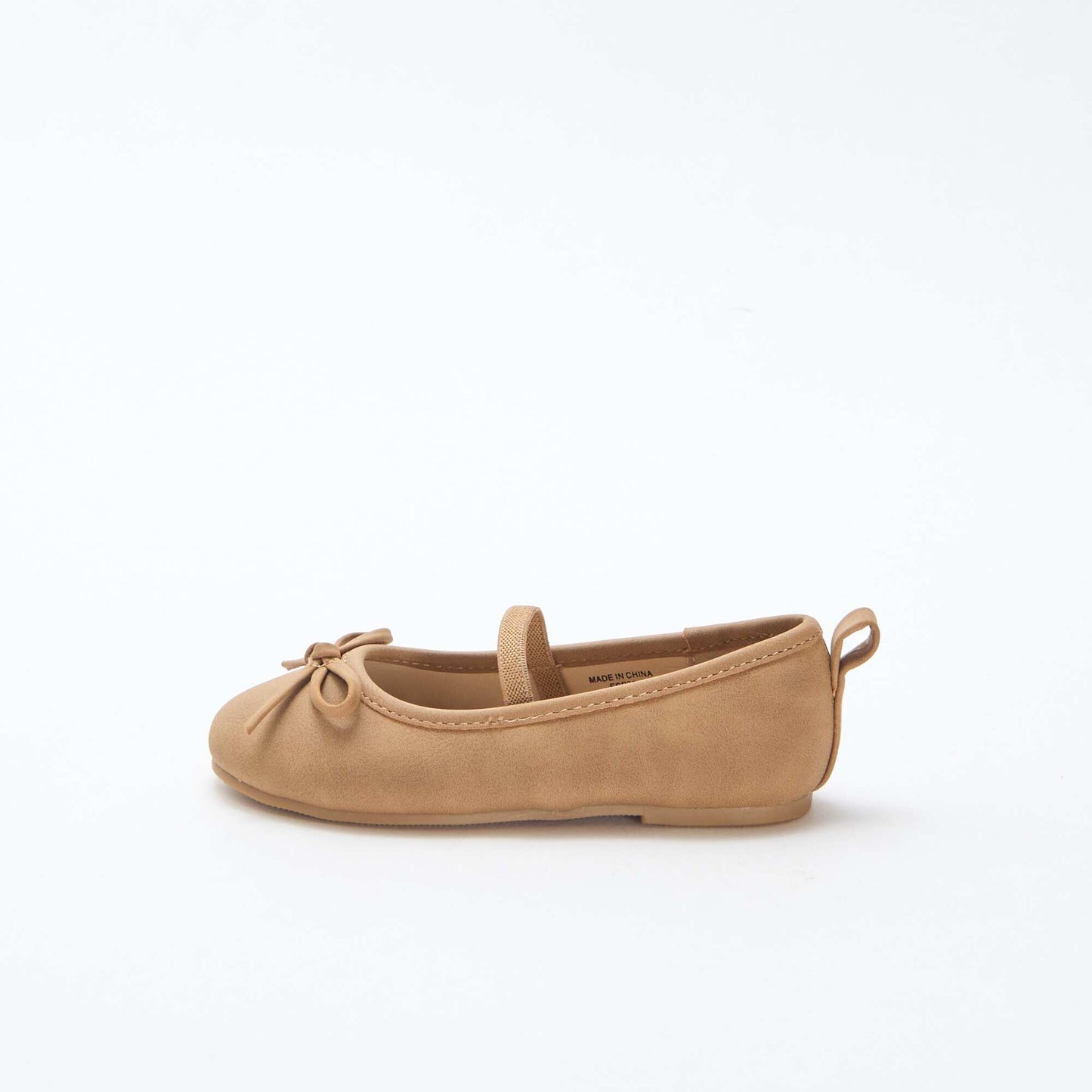 Ballerines en simili à bride MARRON