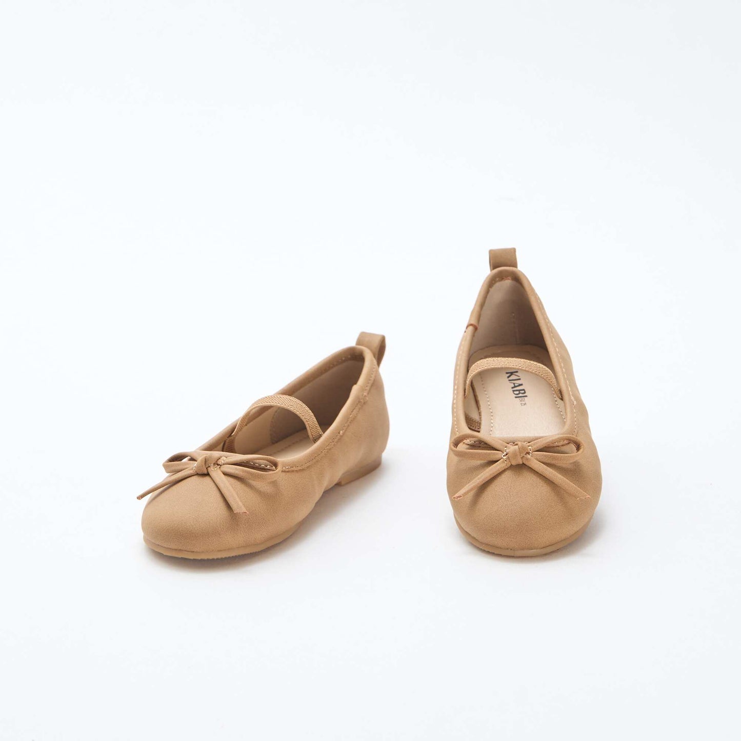 Ballerines en simili à bride MARRON