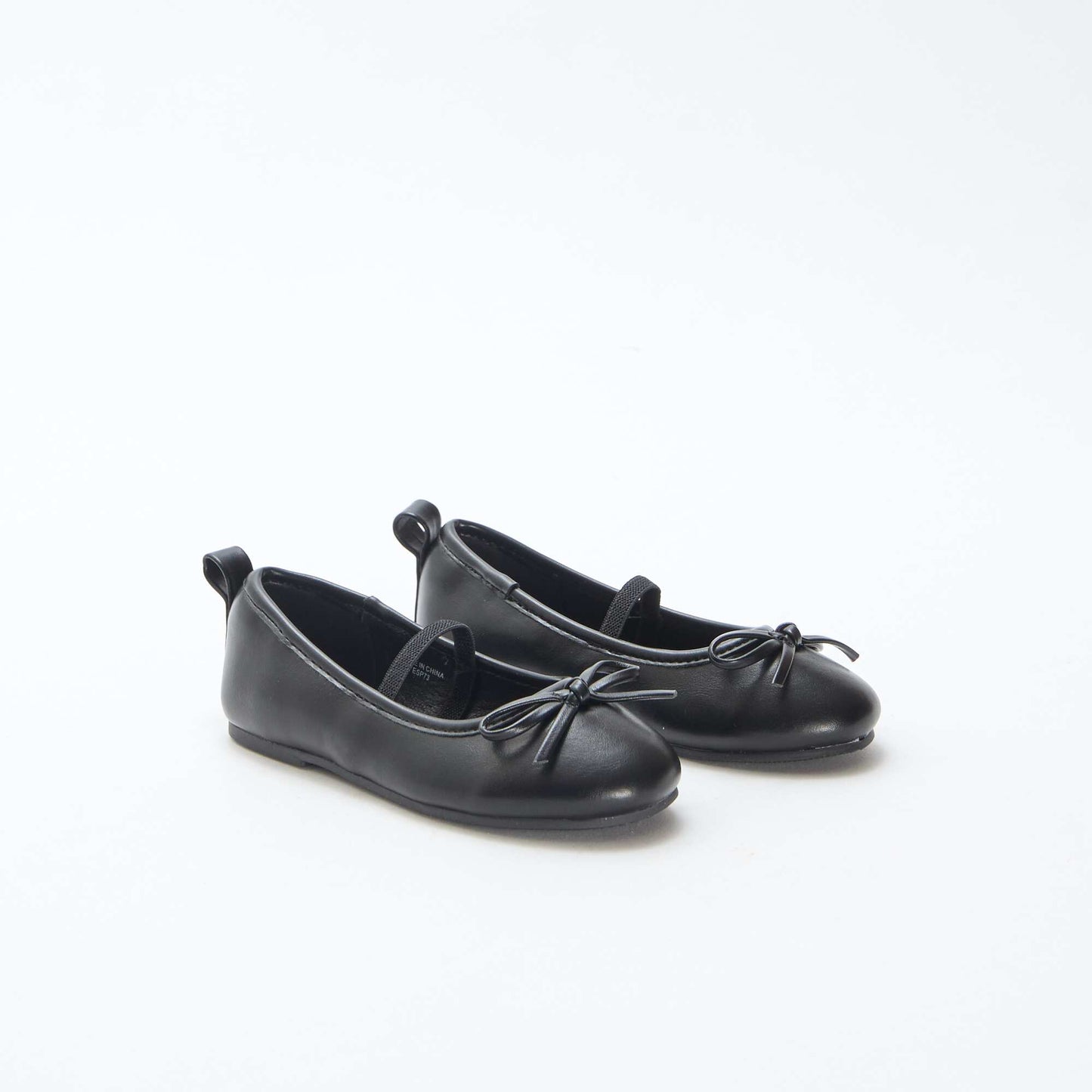 Ballerines en simili à bride NOIR