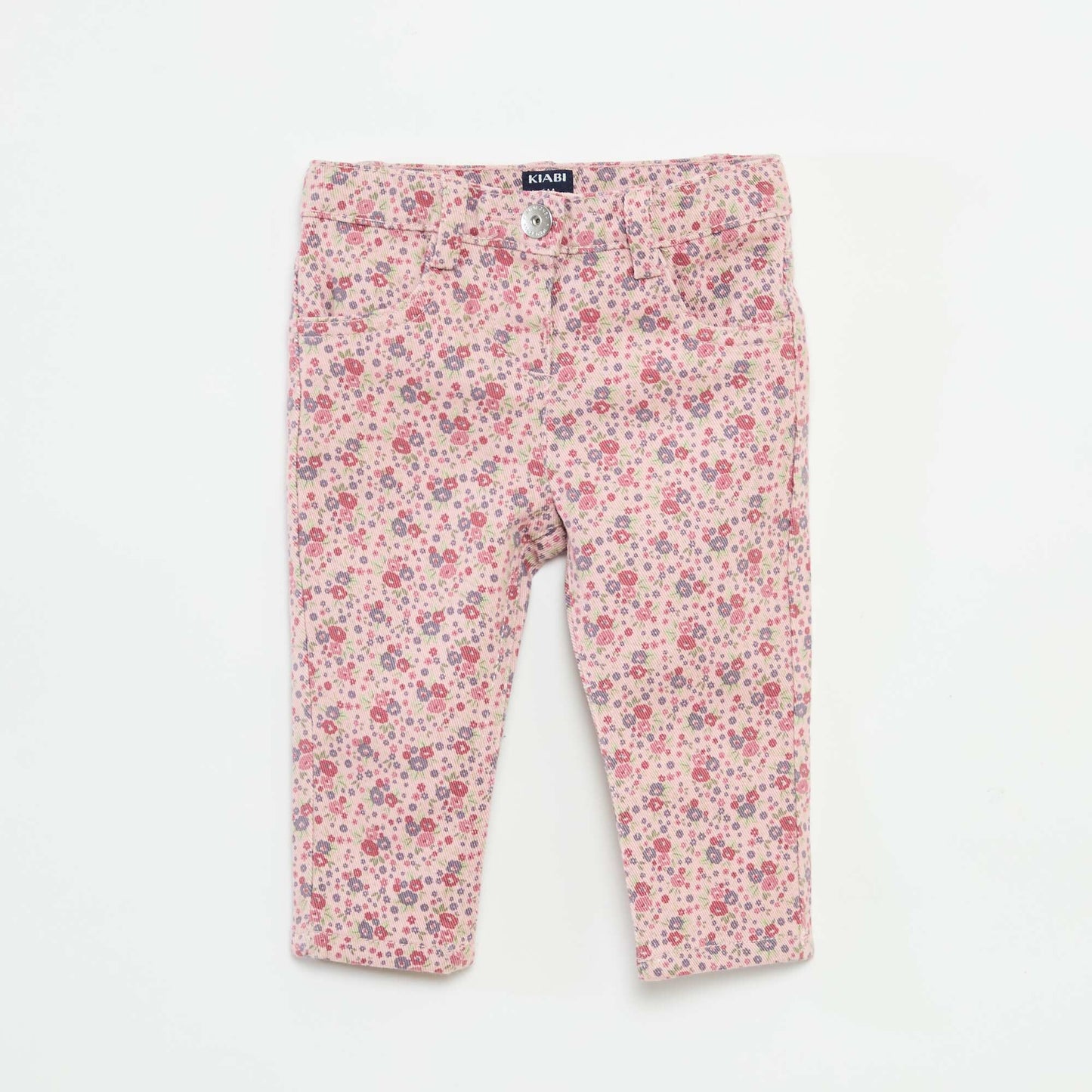 Jean slim à motif floral VIOLET