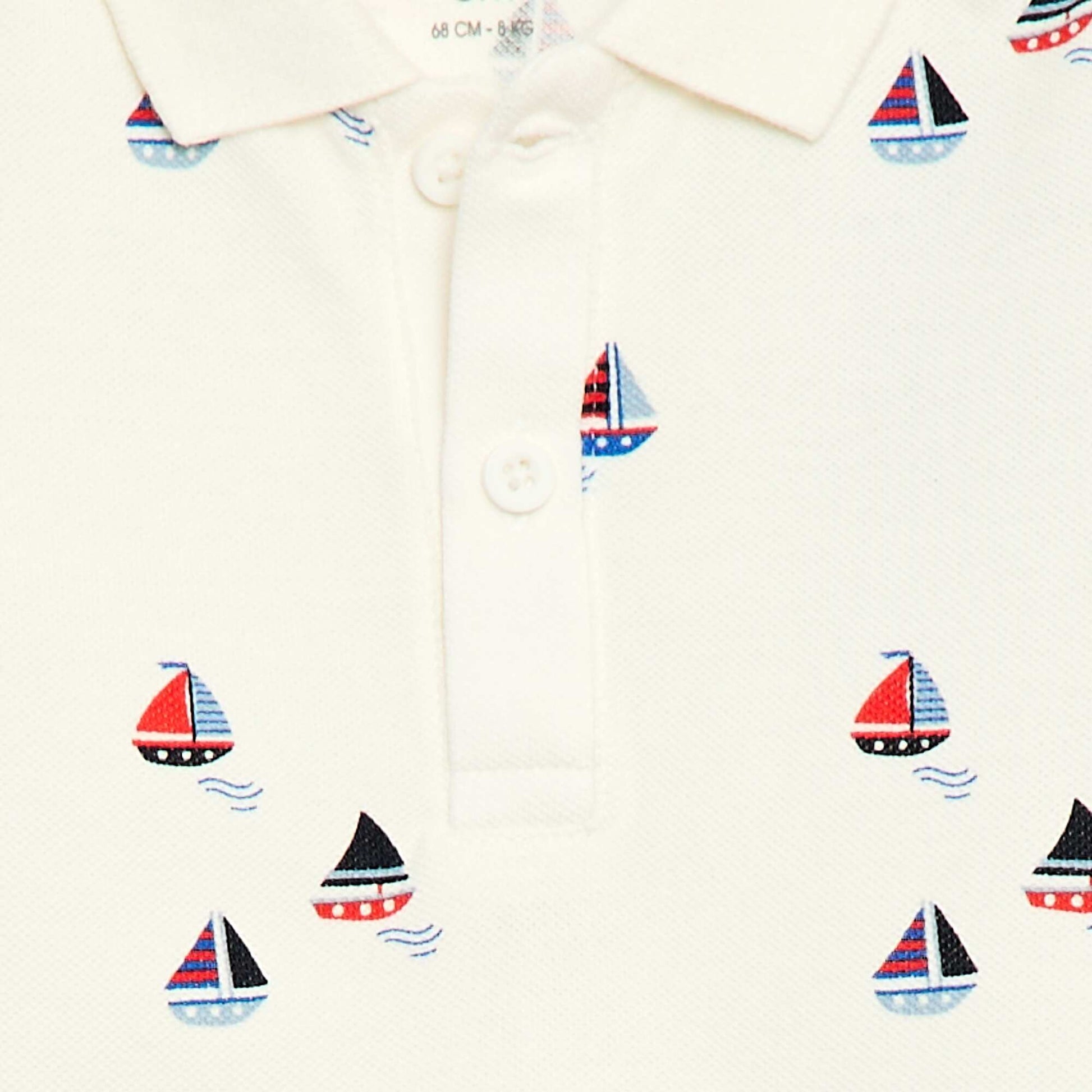 Polo à manches courtes BLANC