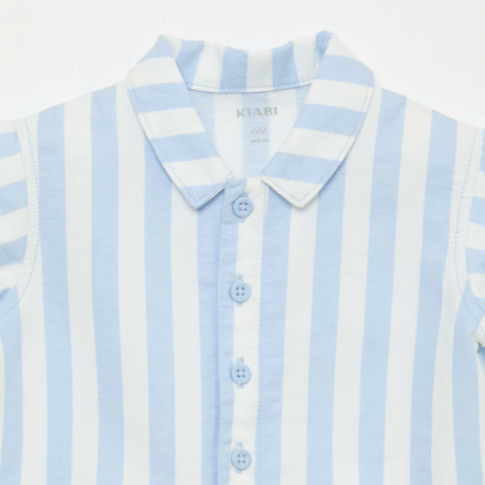 Ensemble chemise + short en coton - 2 pièces BLEU