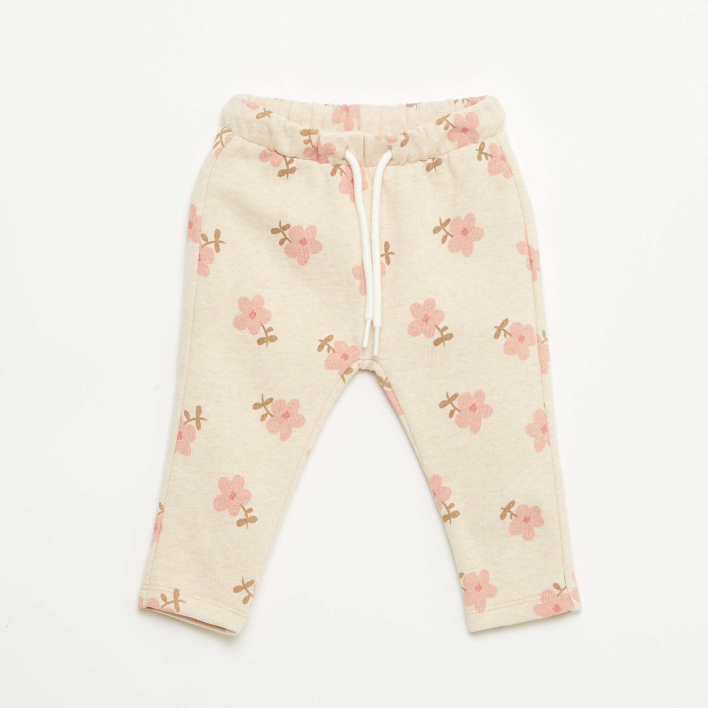 Pantalon jogging à motif BEIGE