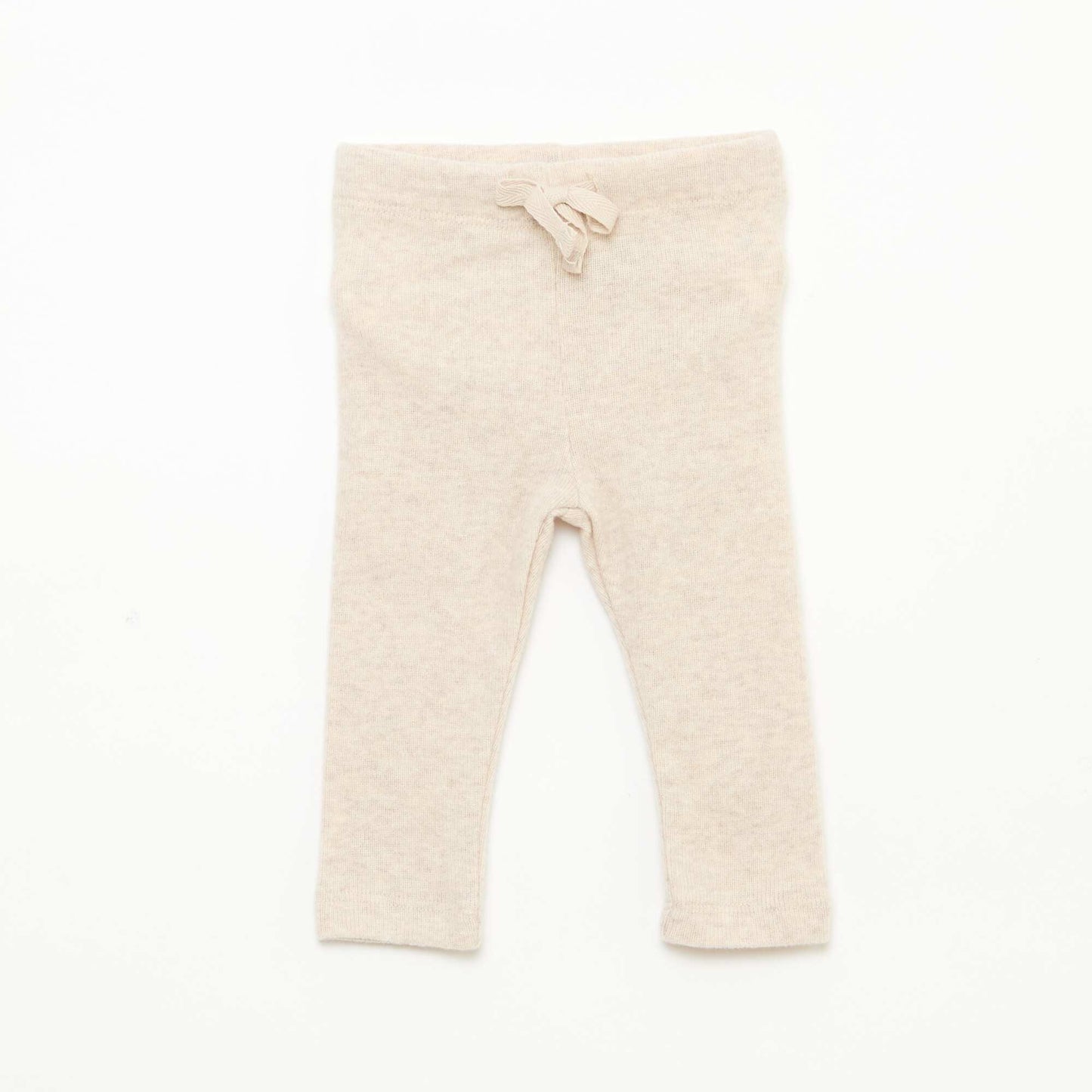 Lot de 2 leggings en maille doudou BEIGE/ROSE