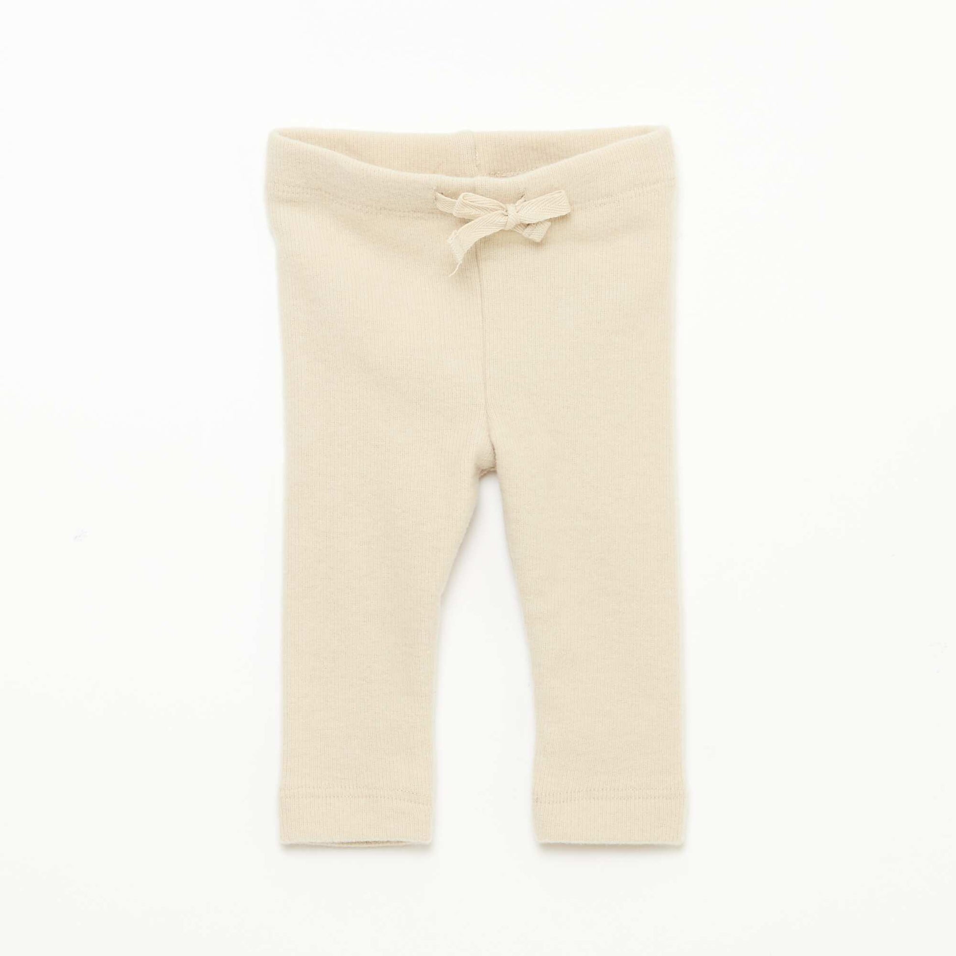 Lot de 2 leggings en maille doudou BEIGE/GRIS