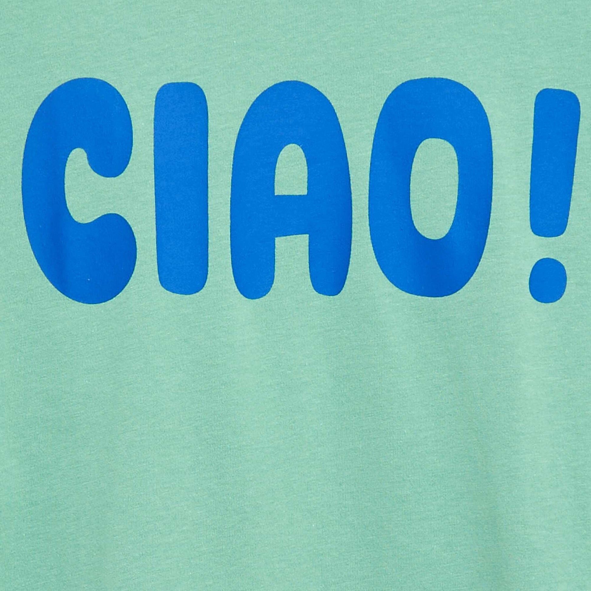 T-shirt imprimé à message VERT