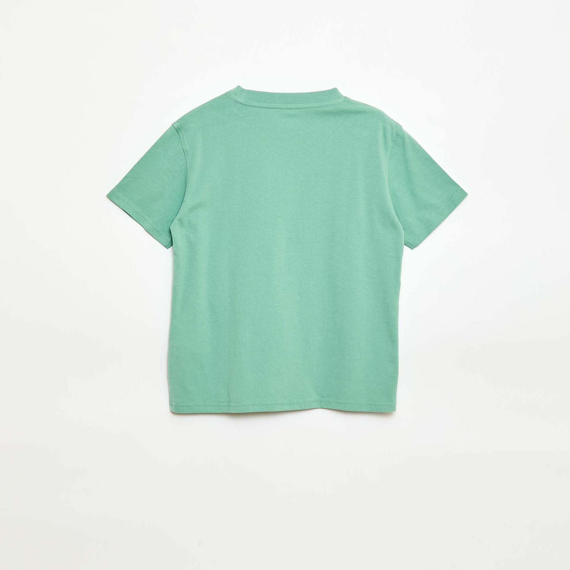 T-shirt imprimé à message VERT