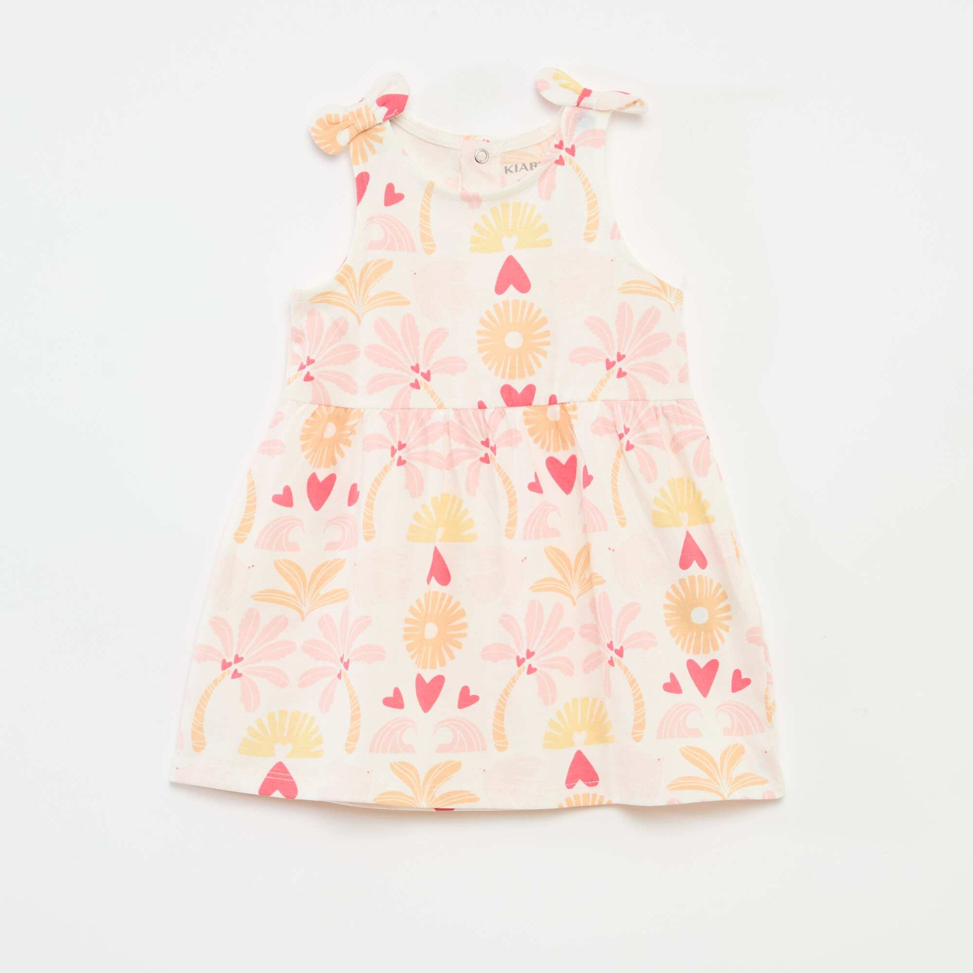 Robe sans manches à motif all over BLANC