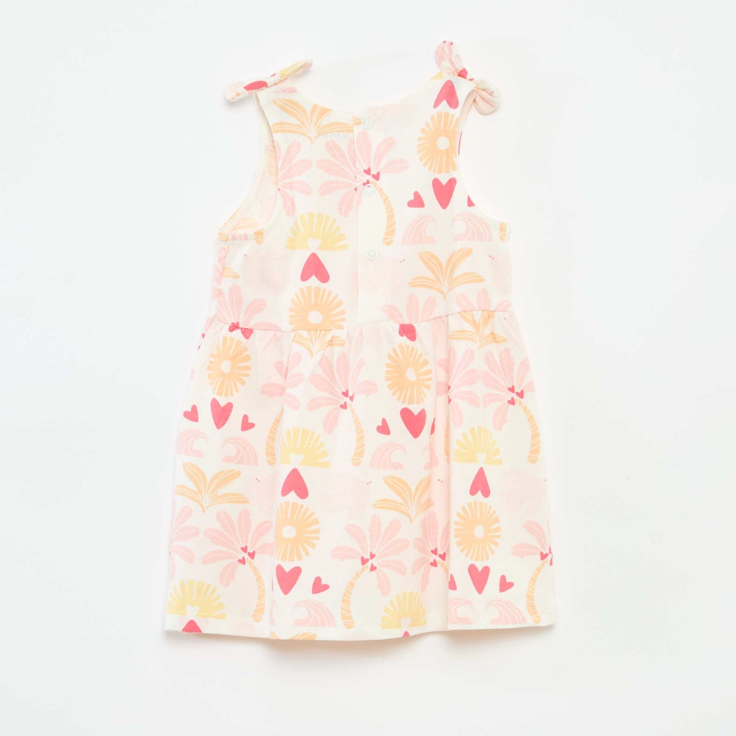 Robe sans manches à motif all over BLANC