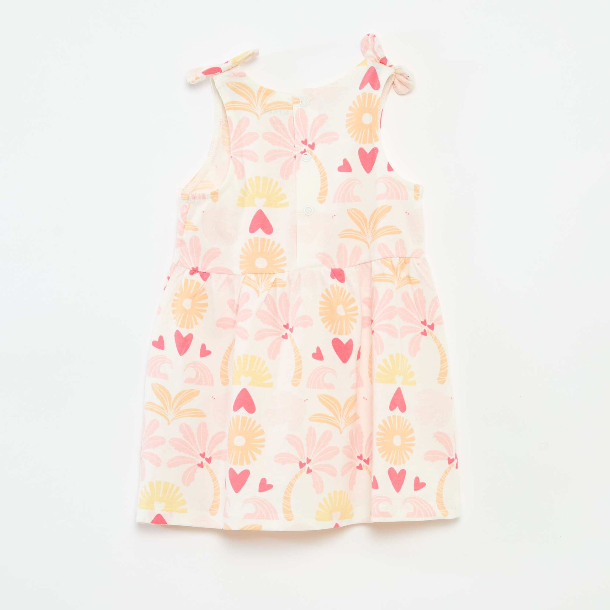 Robe sans manches à motif all over BLANC