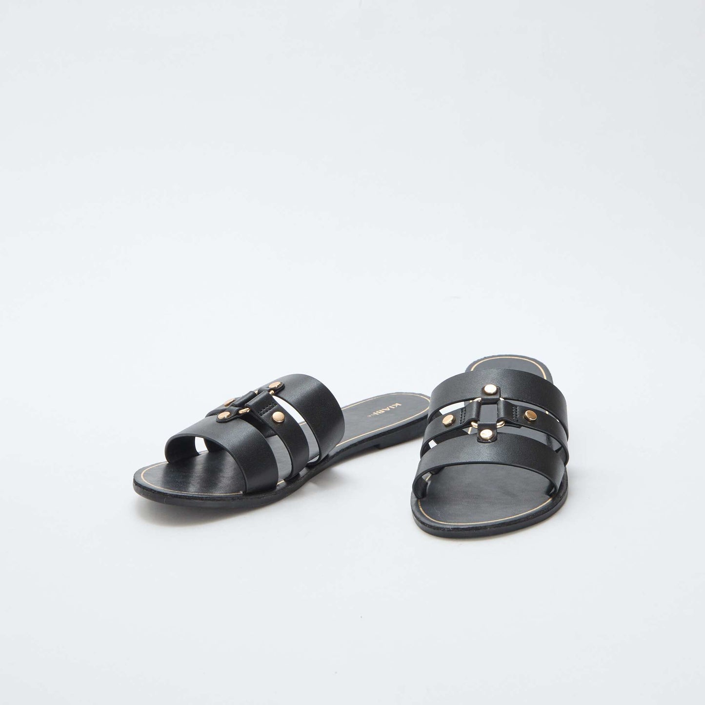 Mules plates NOIR