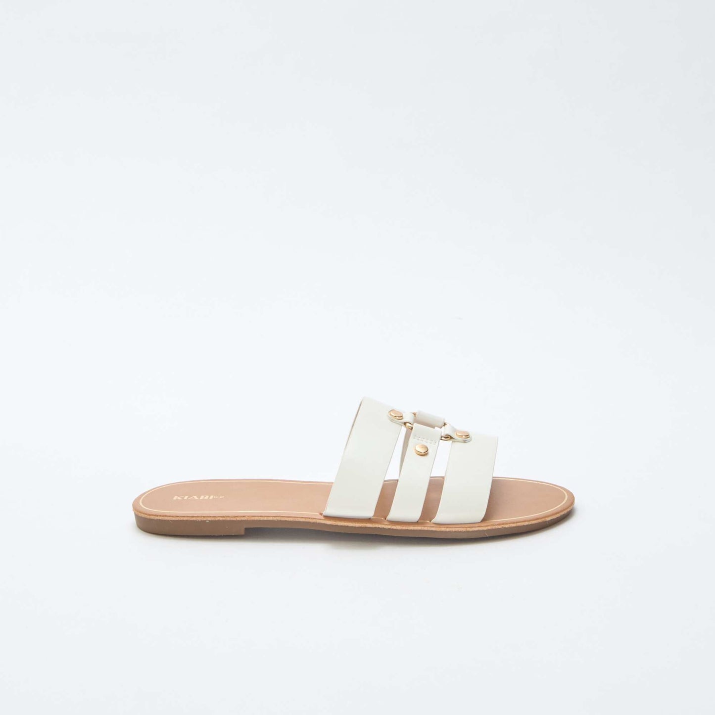 Mules plates BLANC