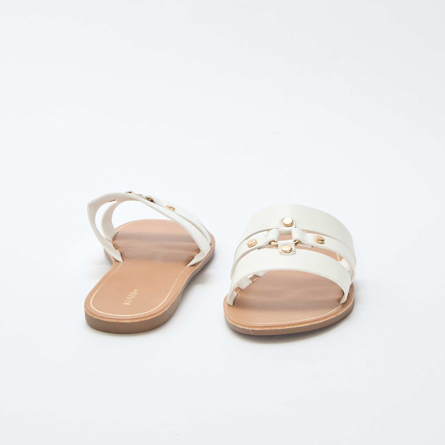 Mules plates BLANC