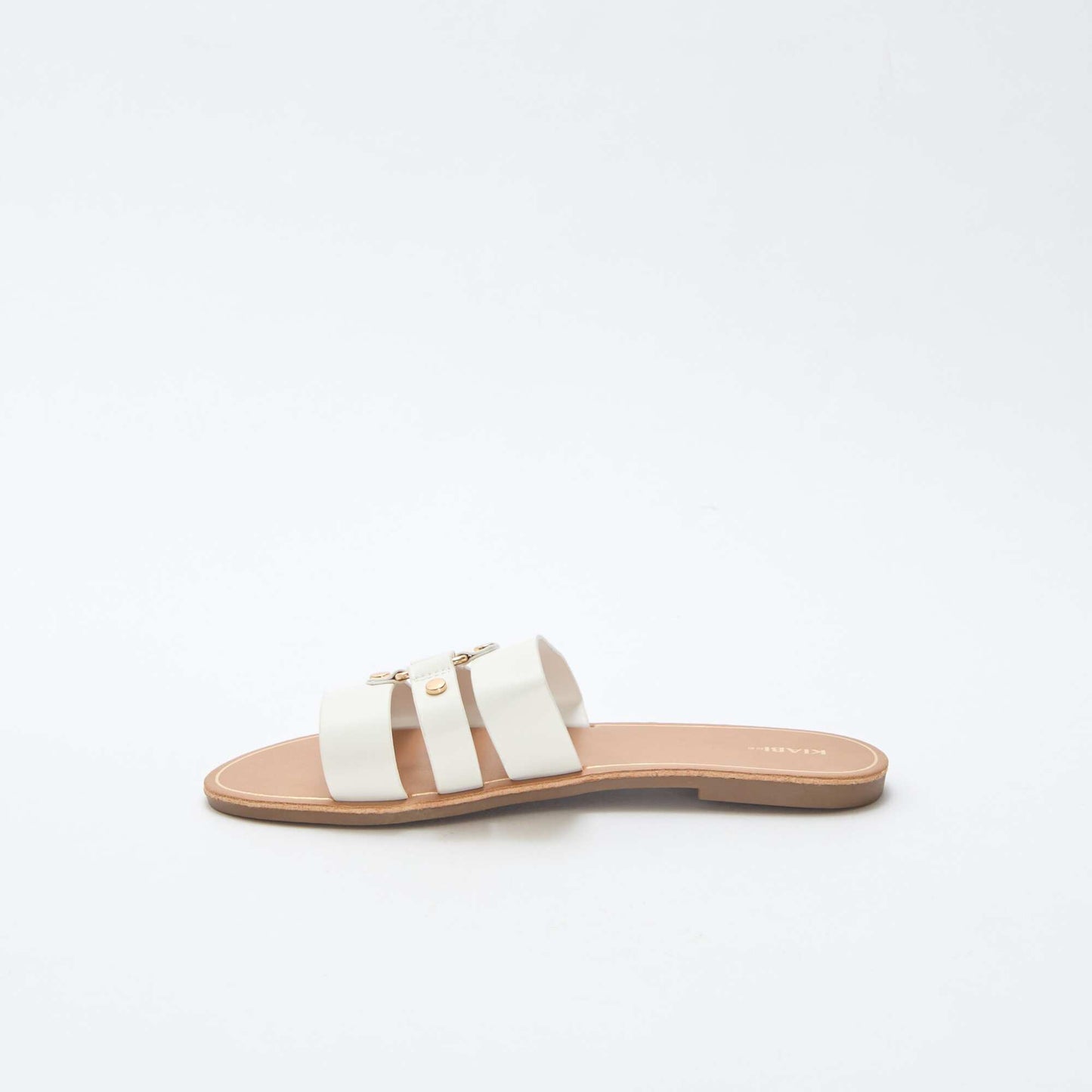 Mules plates BLANC