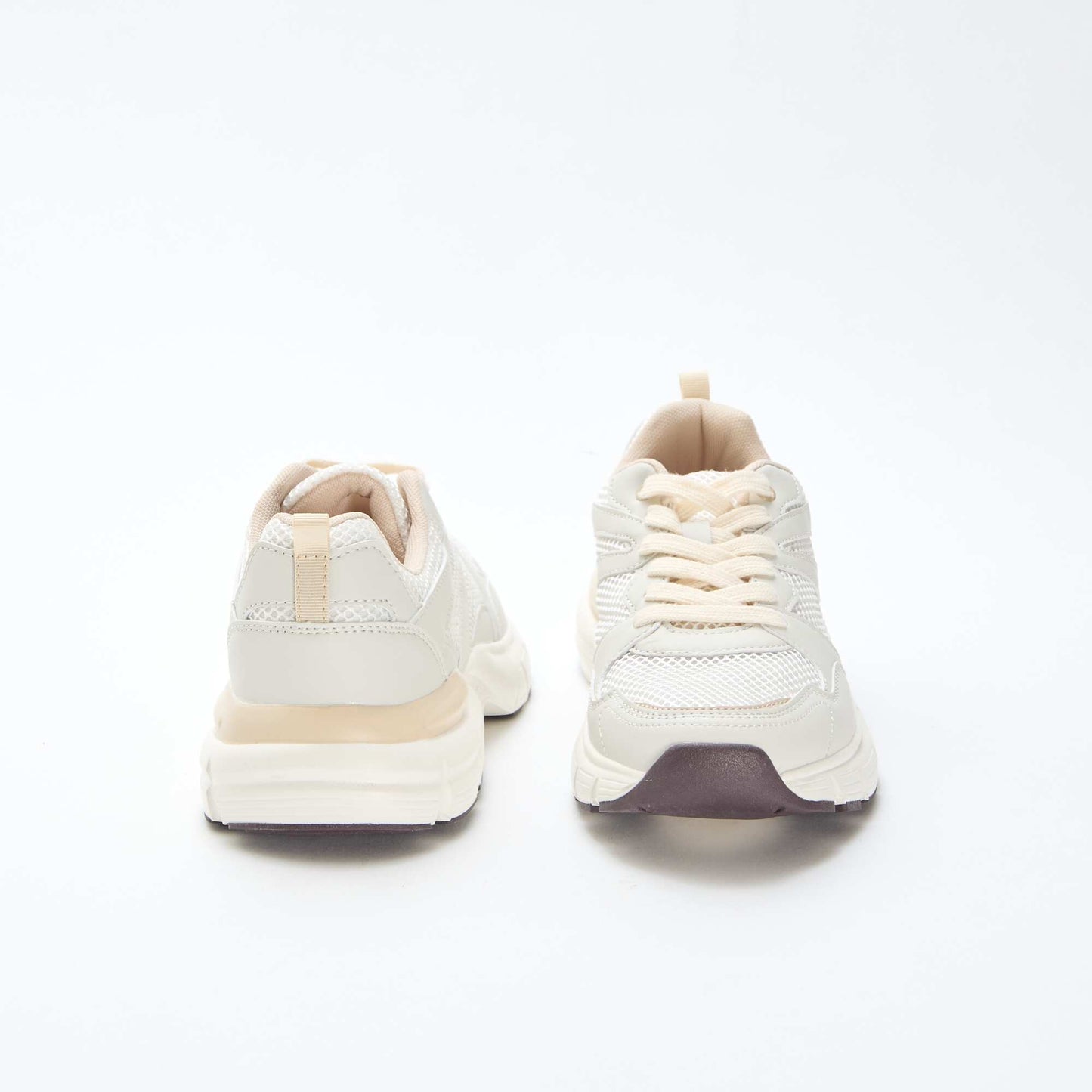 Baskets basses style running BEIGE