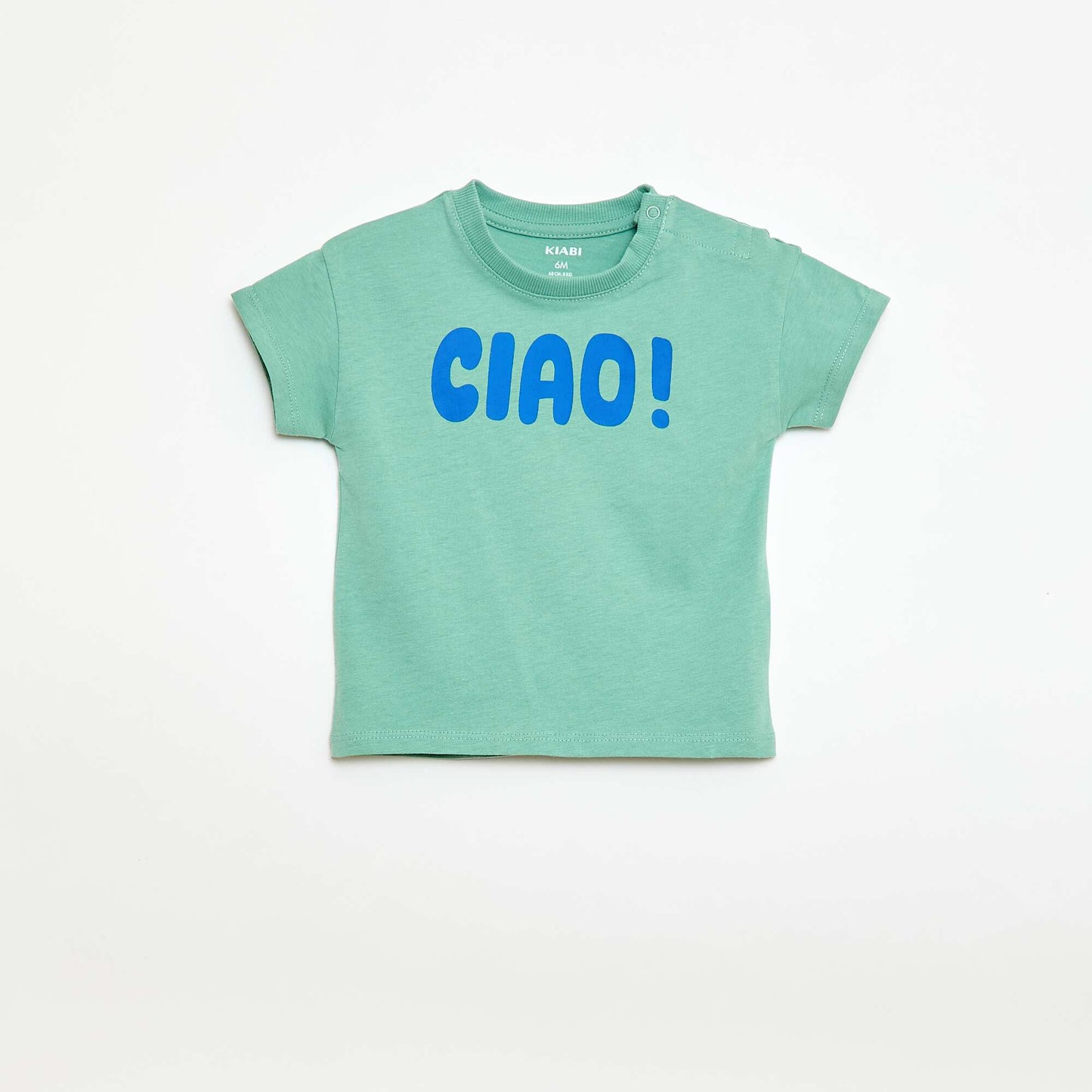 T-shirt imprimé à message VERT