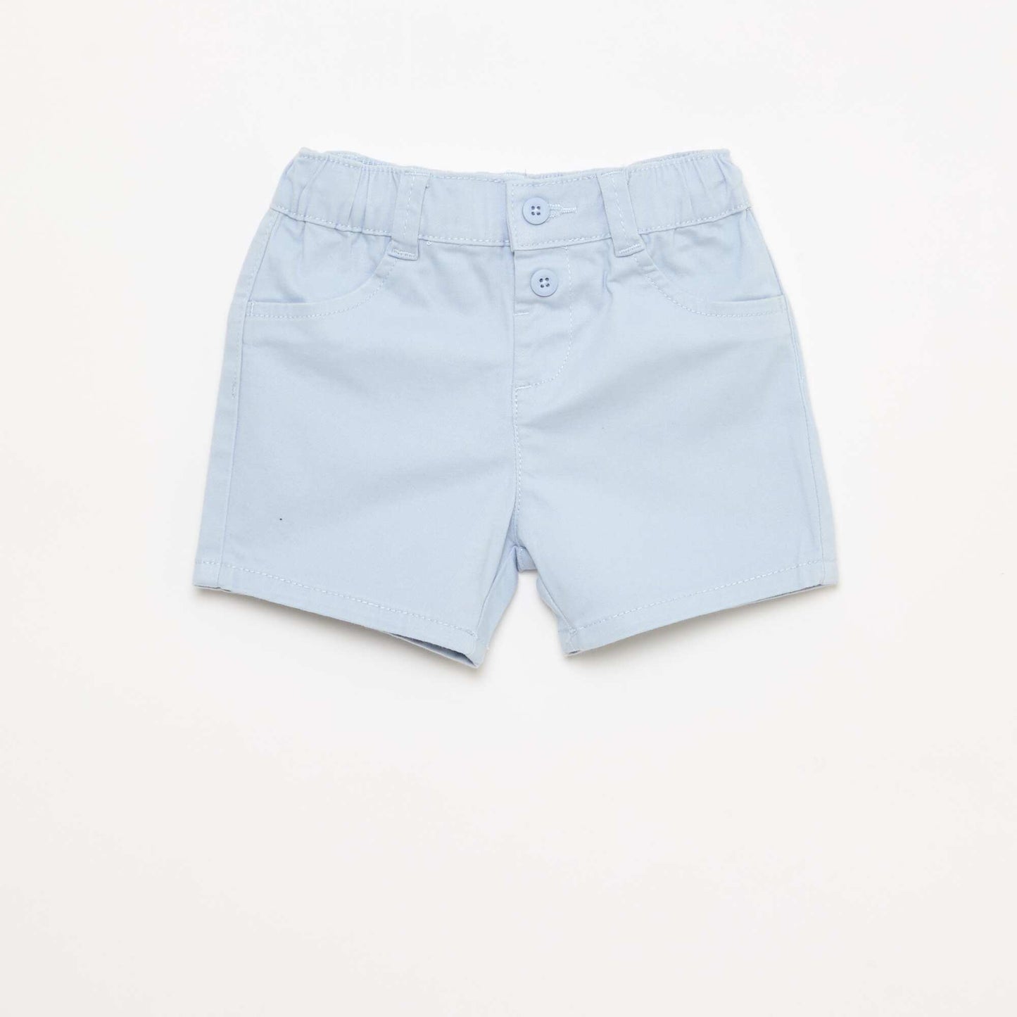 Short en twill uni BLEU