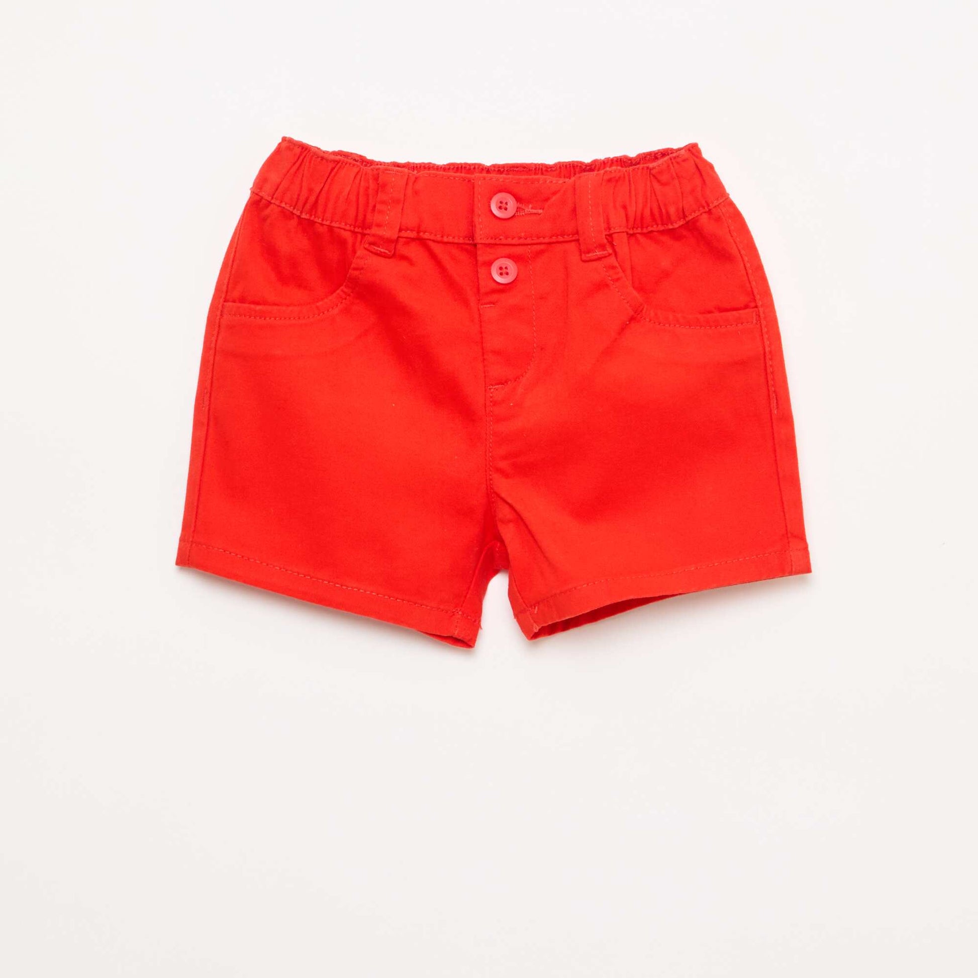 Short en twill uni ROUGE