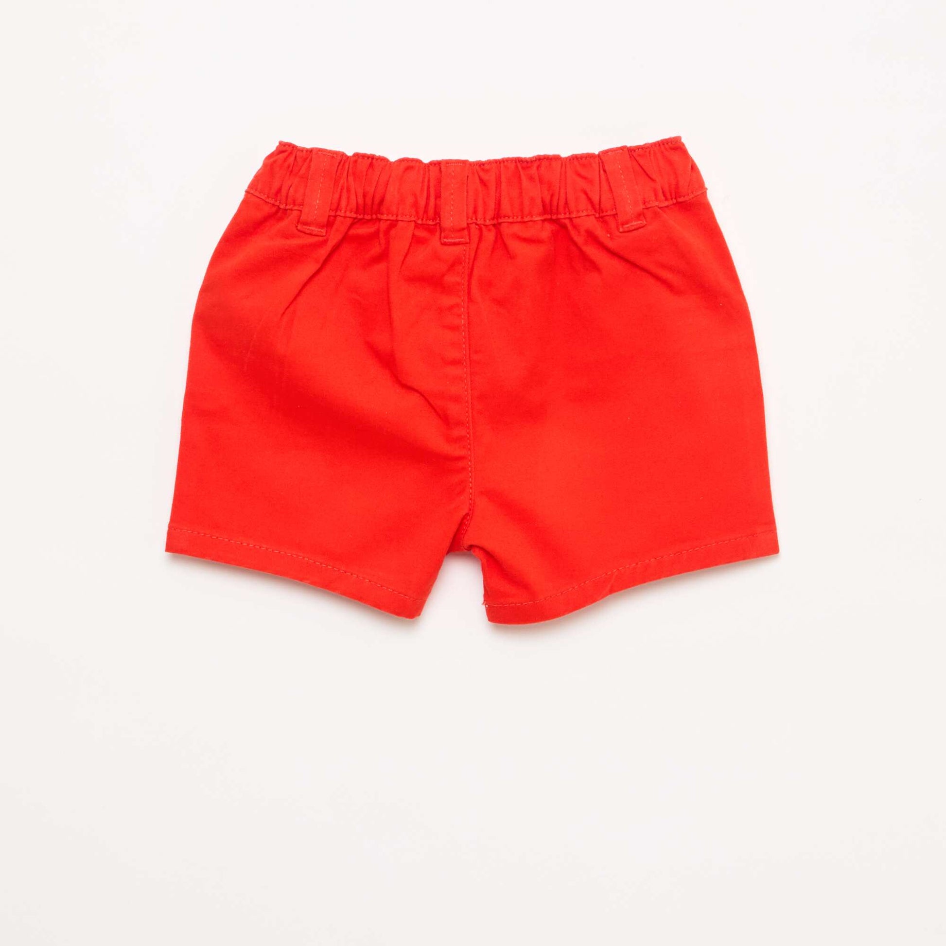 Short en twill uni ROUGE