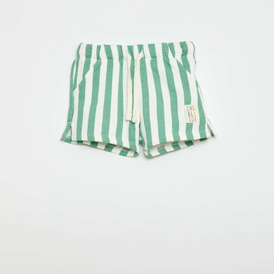 Short en french terry / molleton non gratté VERT