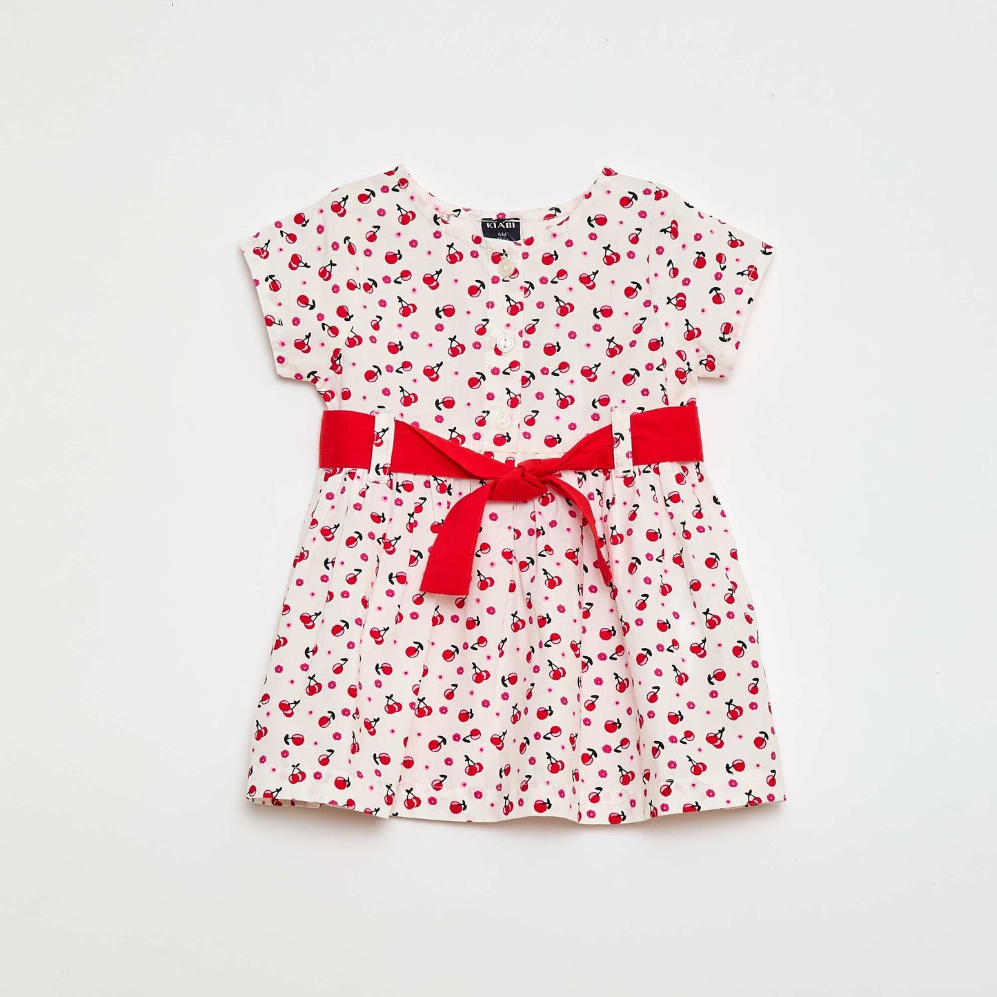 Robe légère à manches courtes unie ROSE