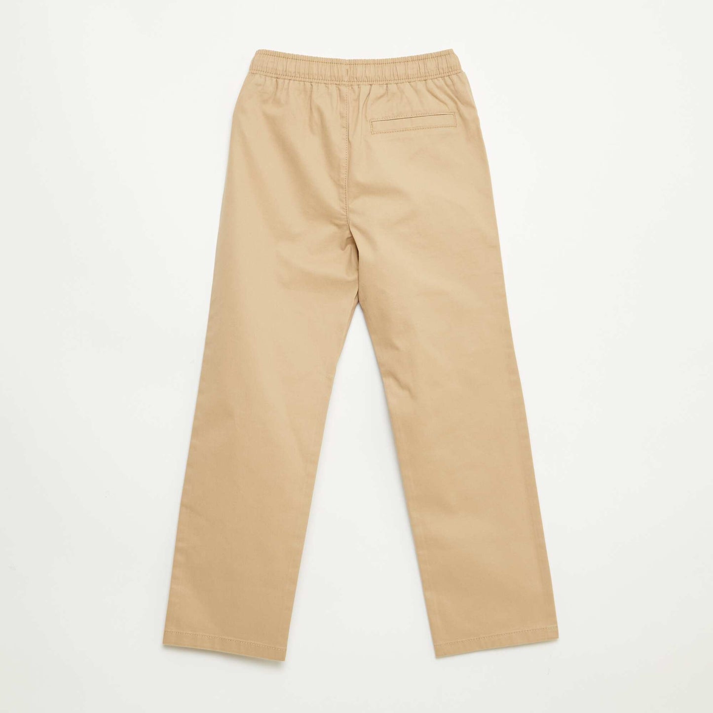 Pantalon coupe regular / droite avec cordons à nouer BEIGE