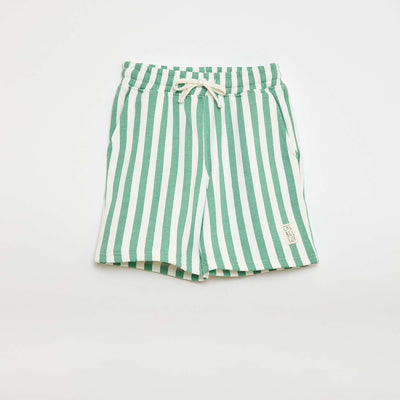 Short en molleton léger avec 2 poches VERT