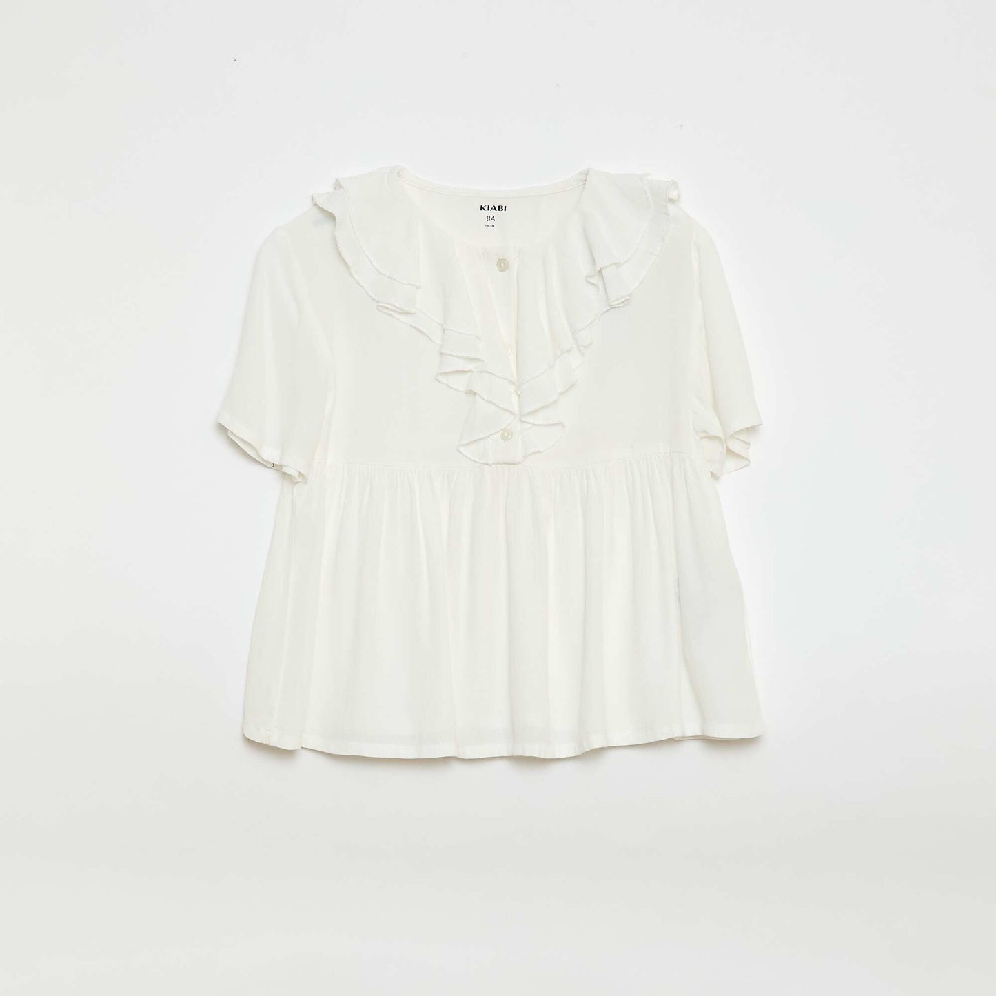 Blouse en maille légère à motif BLANC