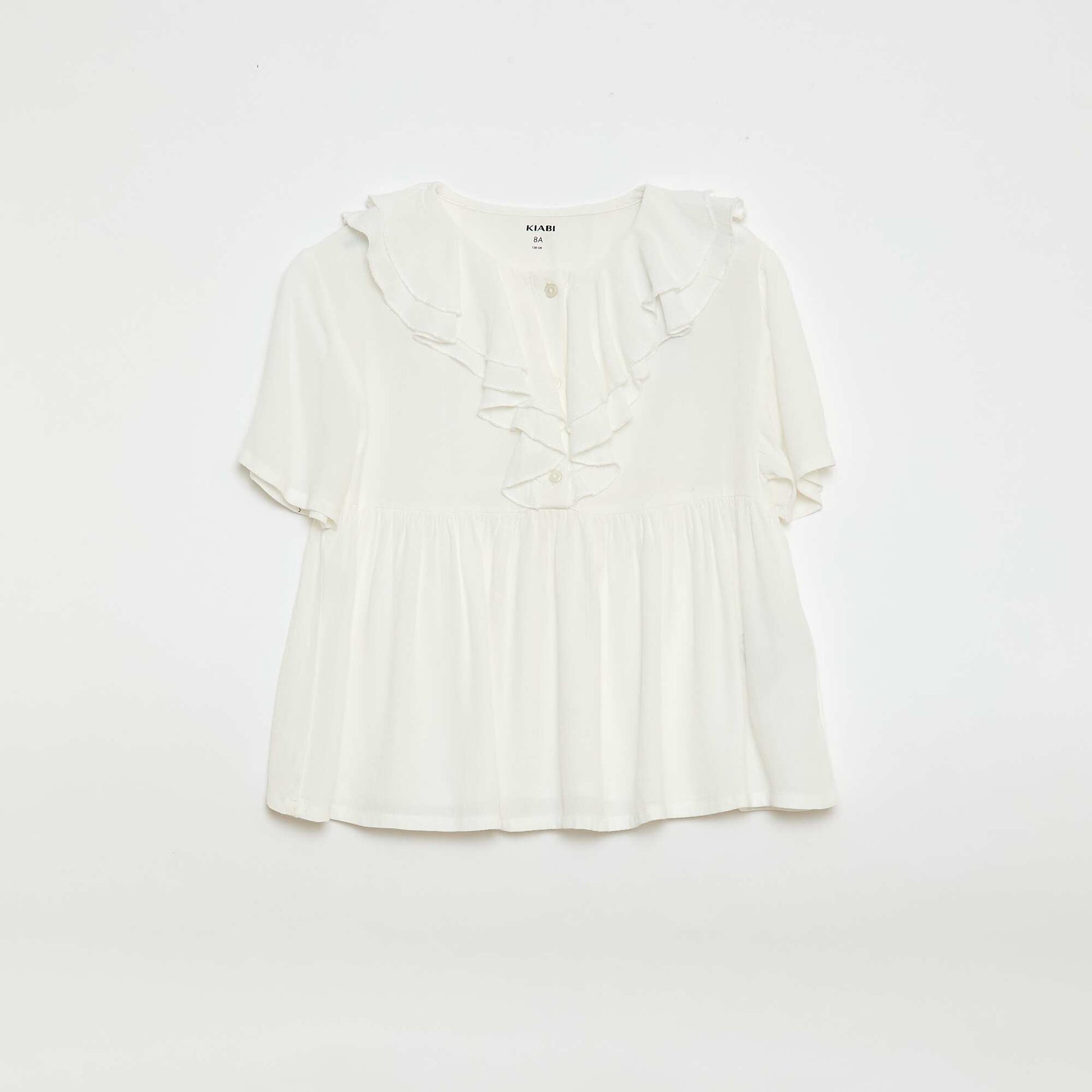 Blouse en maille légère à motif BLANC