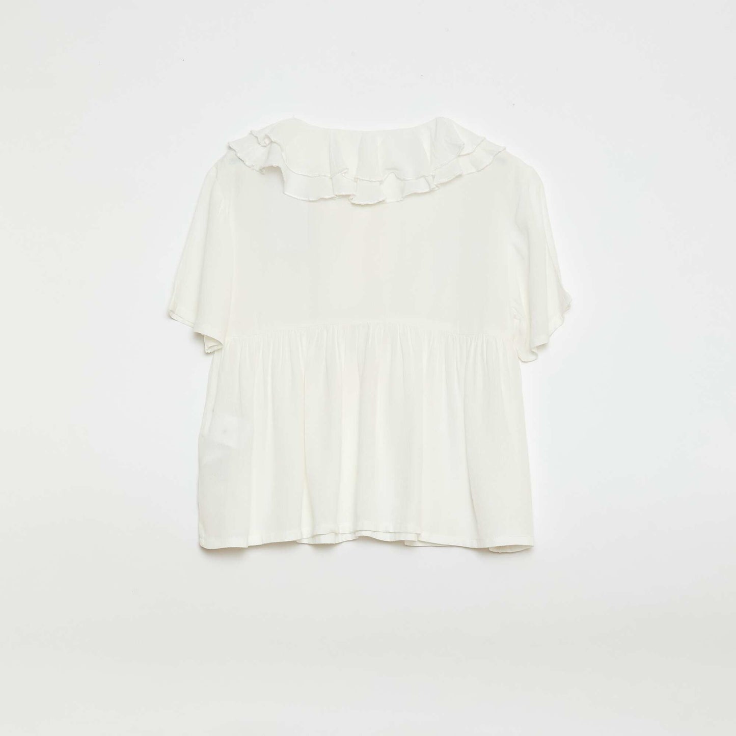 Blouse en maille légère à motif BLANC