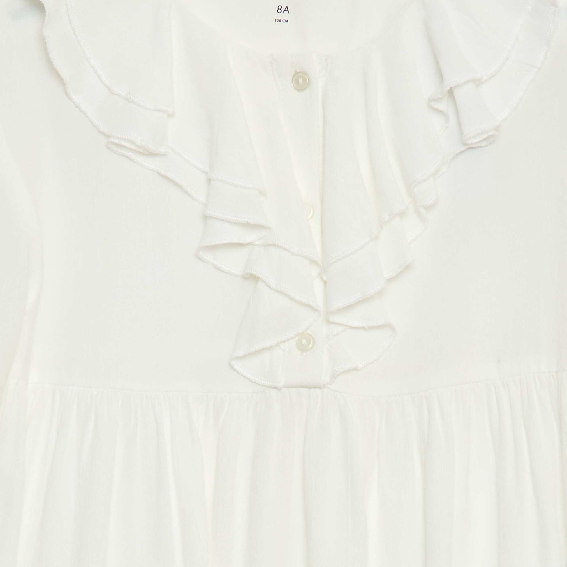 Blouse en maille légère à motif BLANC