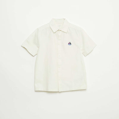 Chemise à manches courtes BLANC