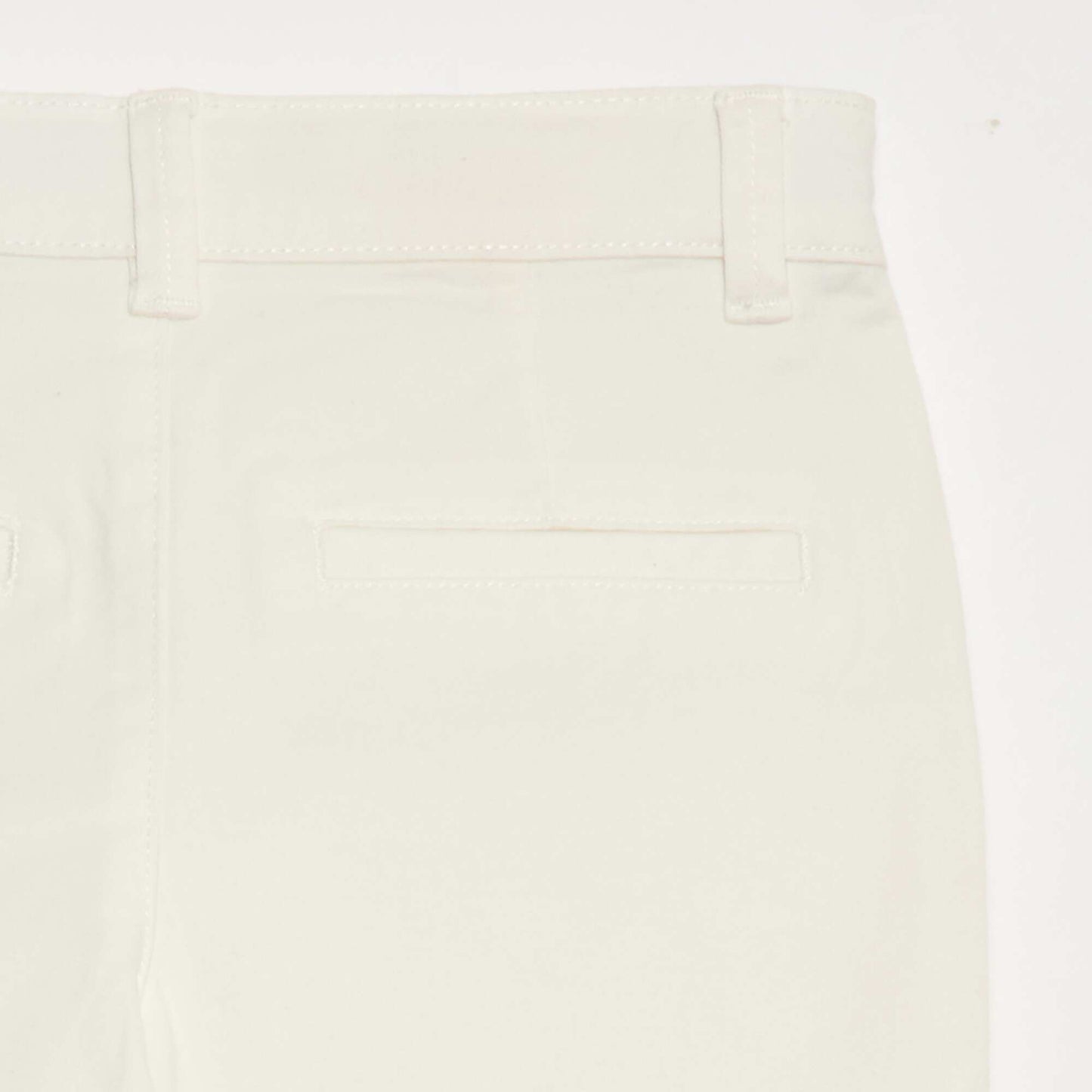 Bermuda chino à taille ajustable à l'intérieur BLANC