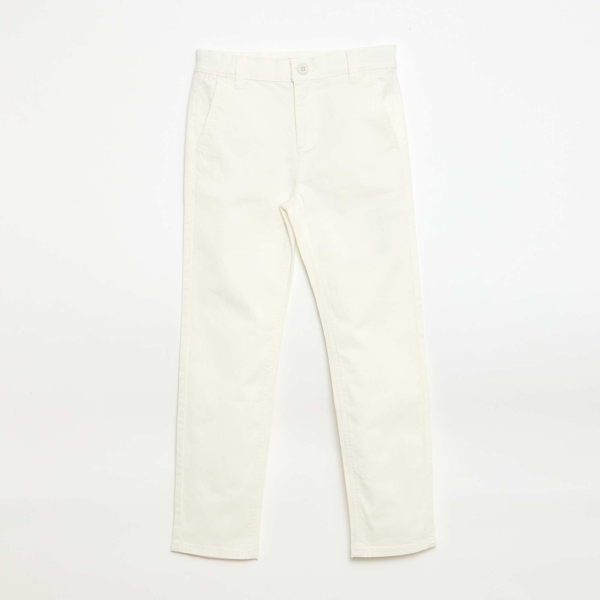 Pantalon chino slim fit BLANC