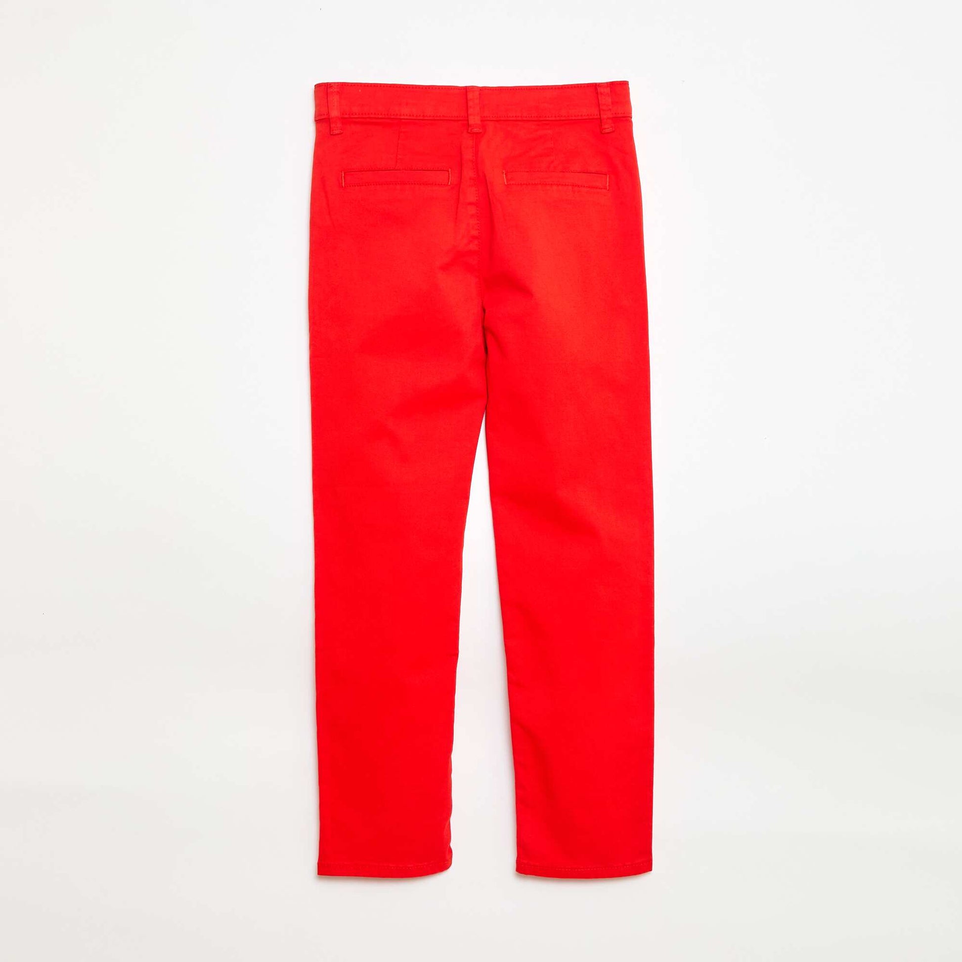 Pantalon chino slim fit ROUGE