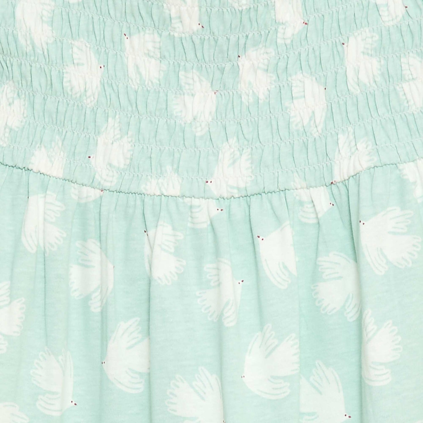 Robe en coton à fines bretelles imprimée BLEU