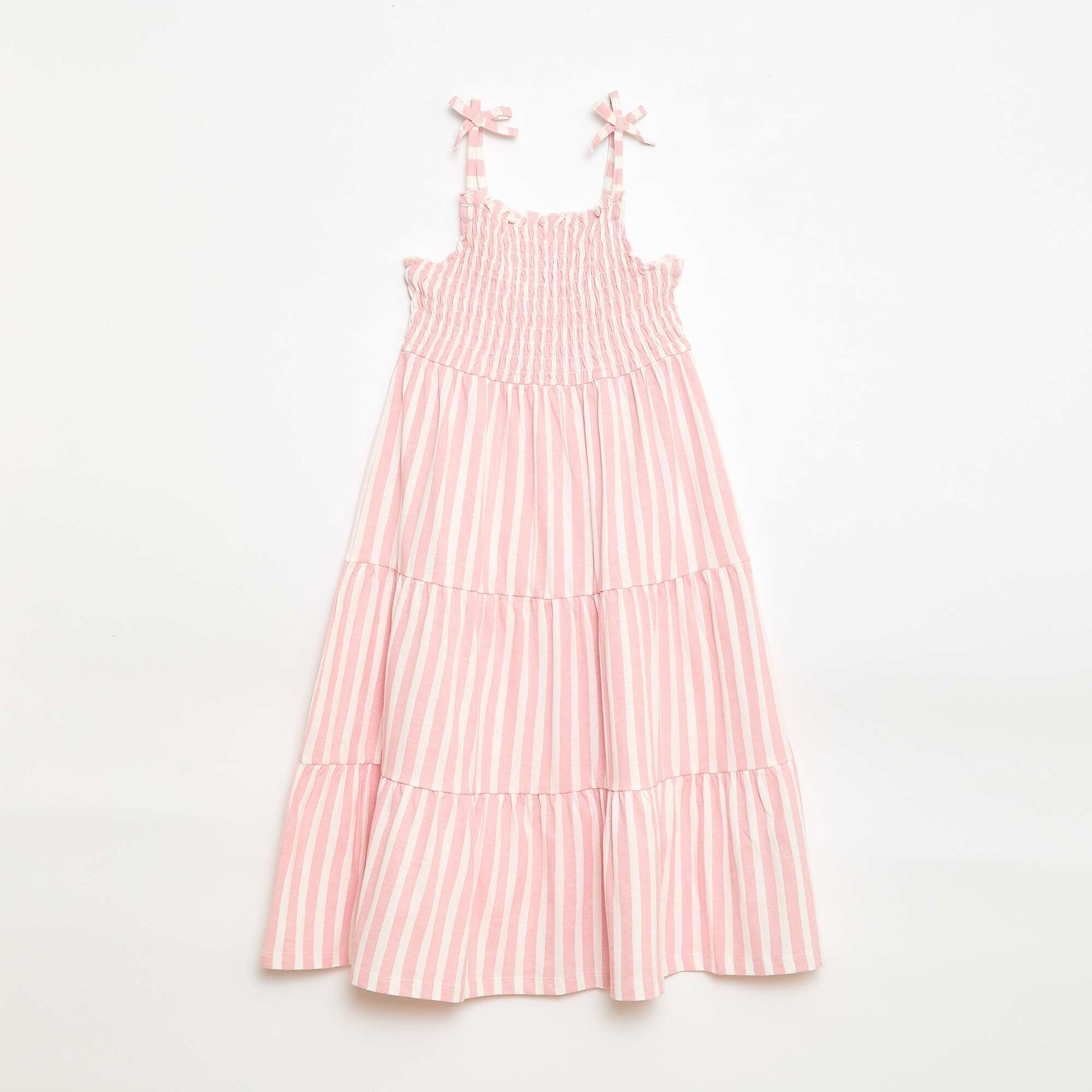Robe en coton à fines bretelles imprimée ROSE