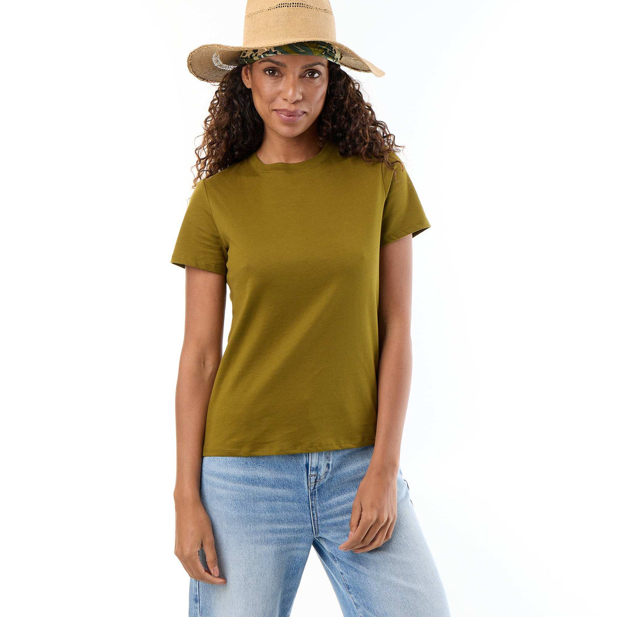 Tee-shirt en jersey manches courtes VERT