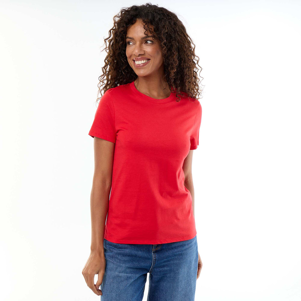 Tee-shirt en jersey manches courtes ROUGE