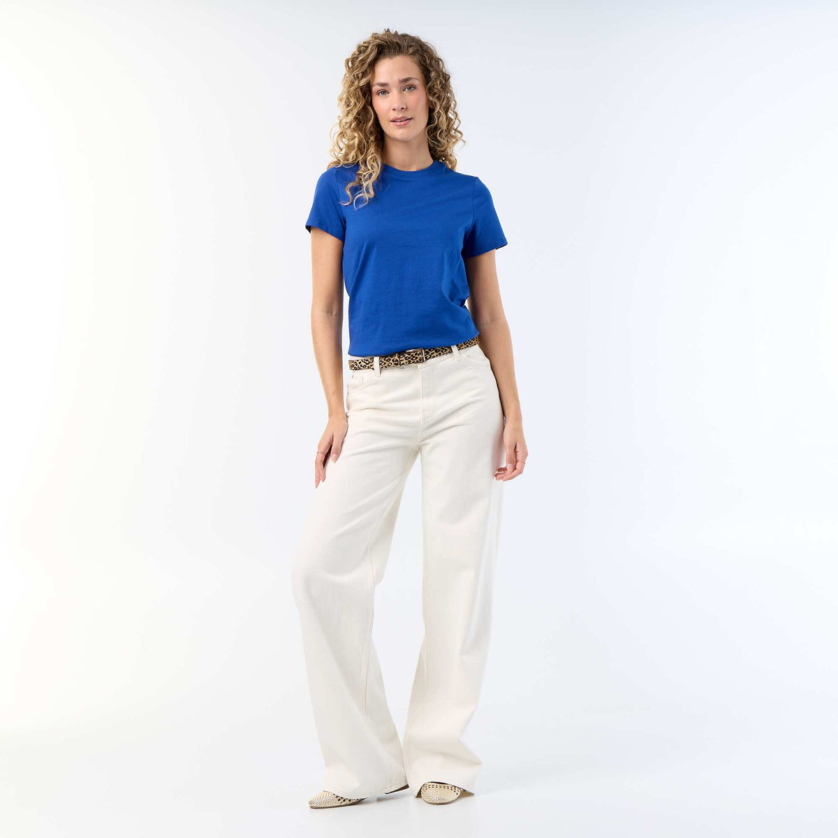 Tee-shirt en jersey manches courtes BLEU