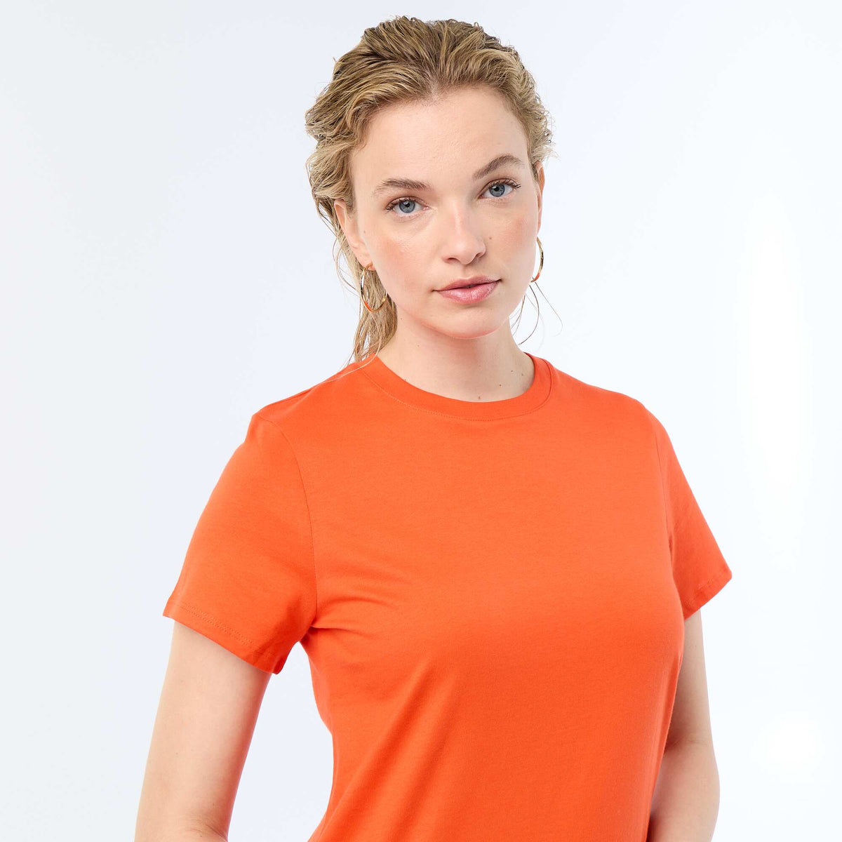 Tee-shirt en jersey manches courtes ROUGE