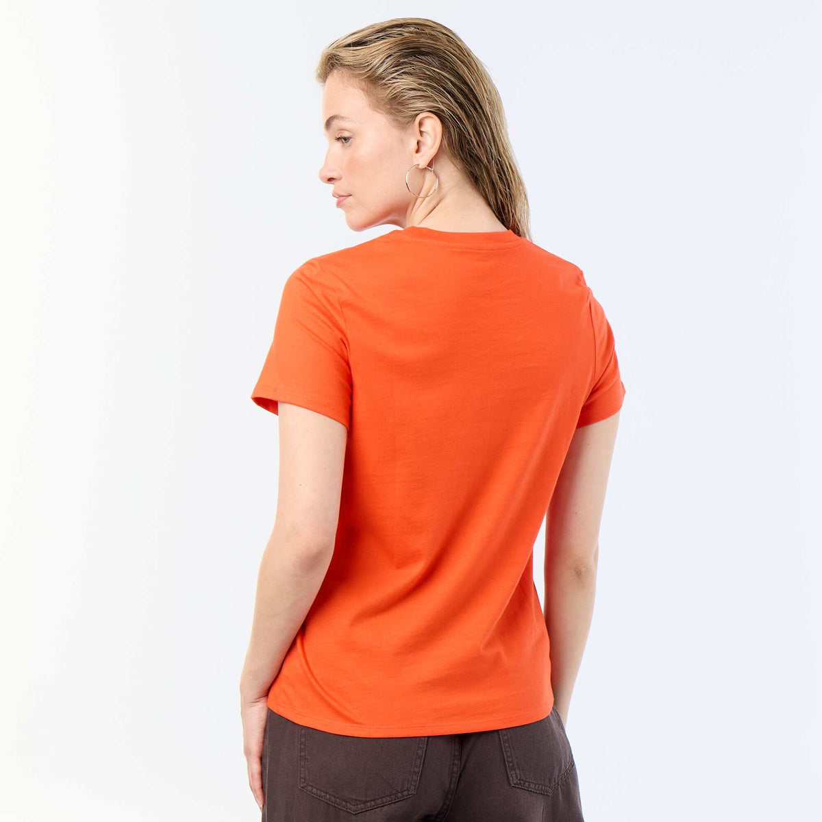 Tee-shirt en jersey manches courtes ROUGE