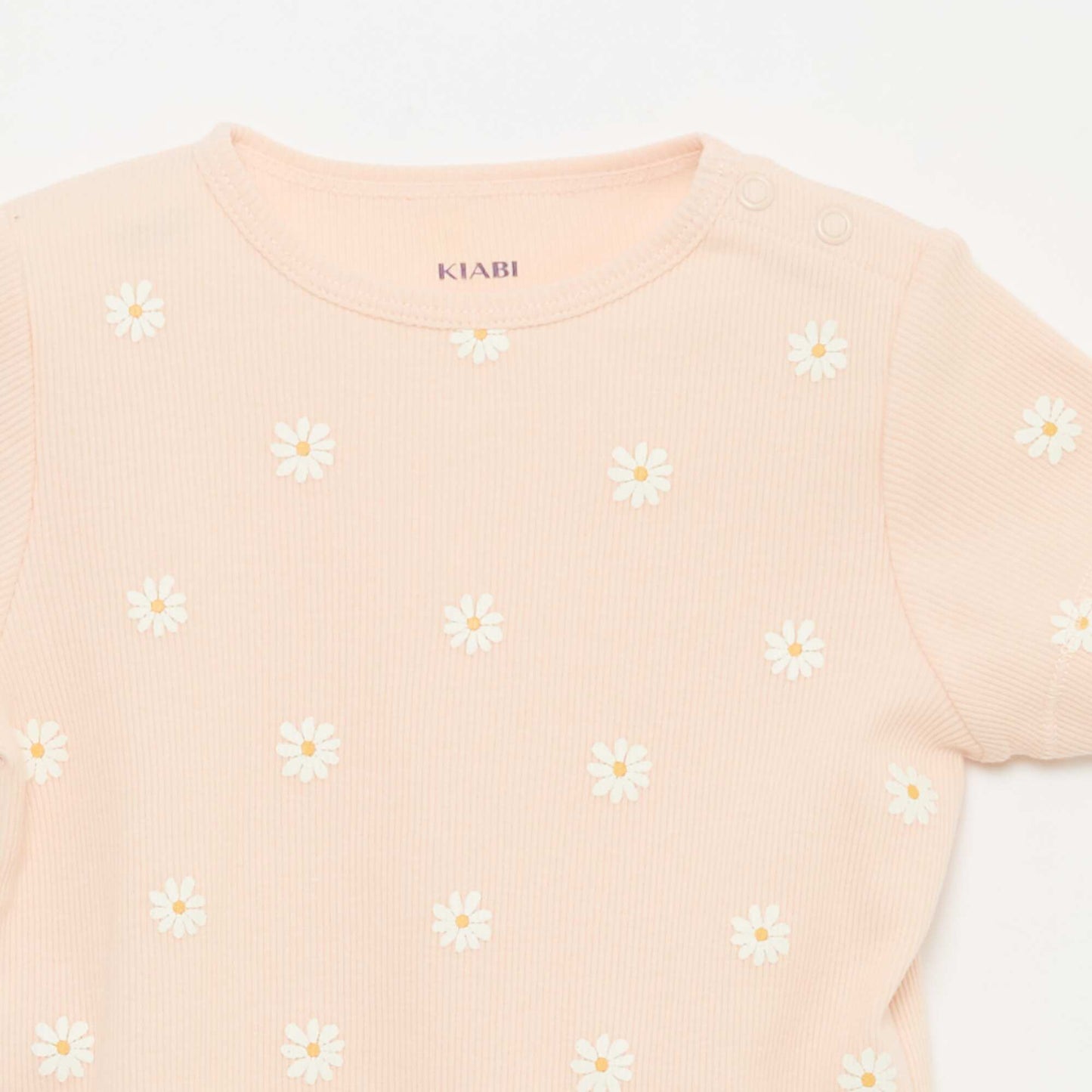 Pyjama t-shirt + short en coton côtelé - 2 pièces ROSE