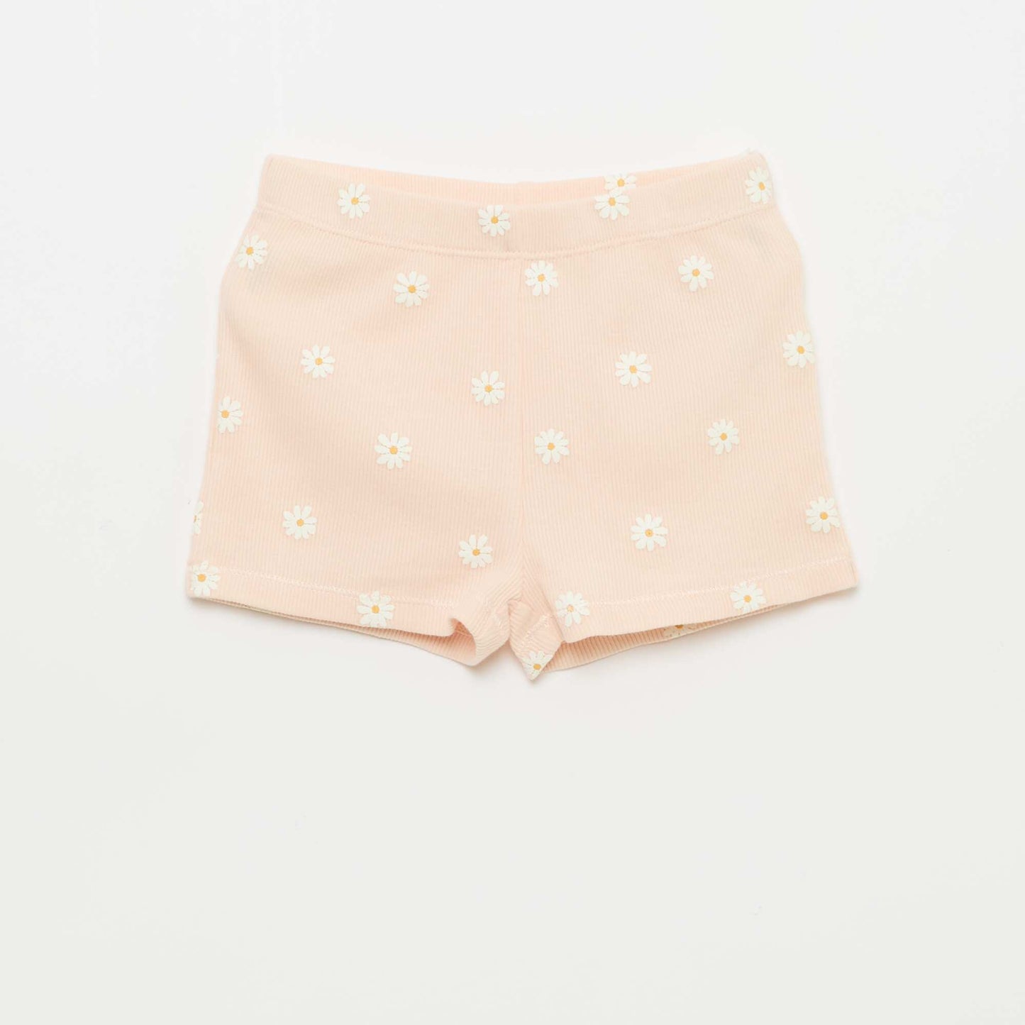 Pyjama t-shirt + short en coton côtelé - 2 pièces ROSE