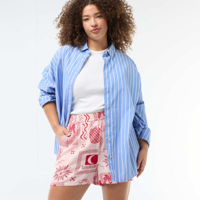Short à motif avec 2 poches ROSE