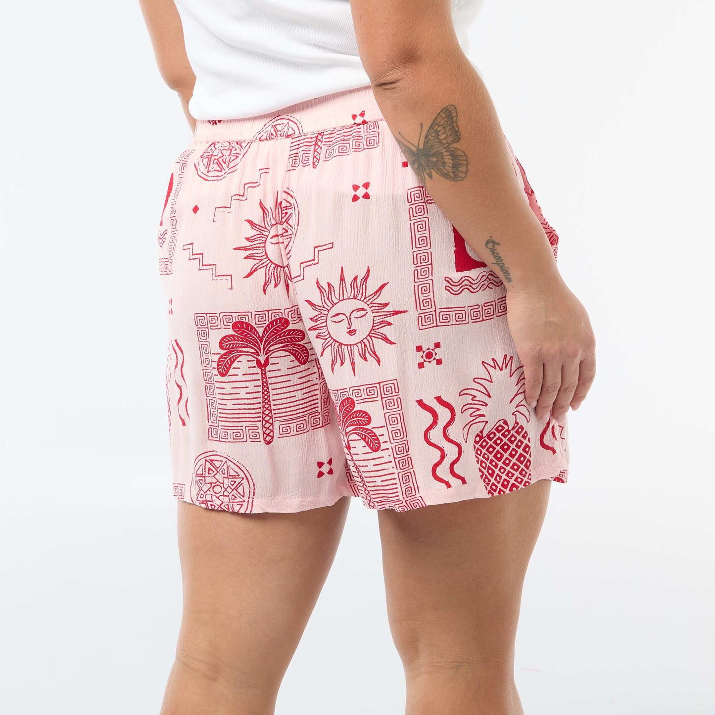 Short à motif avec 2 poches ROSE
