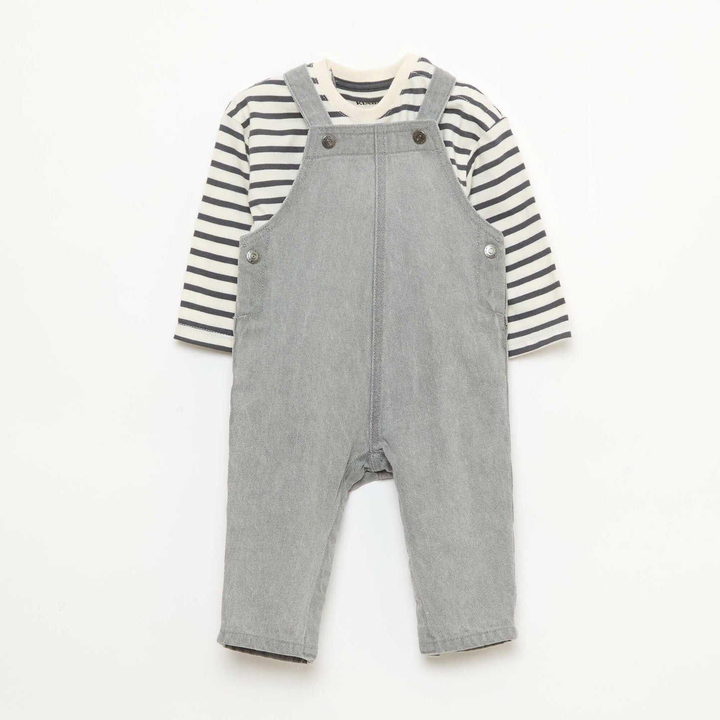 Ensemble t-shirt + salopette - 2 pièces GRIS
