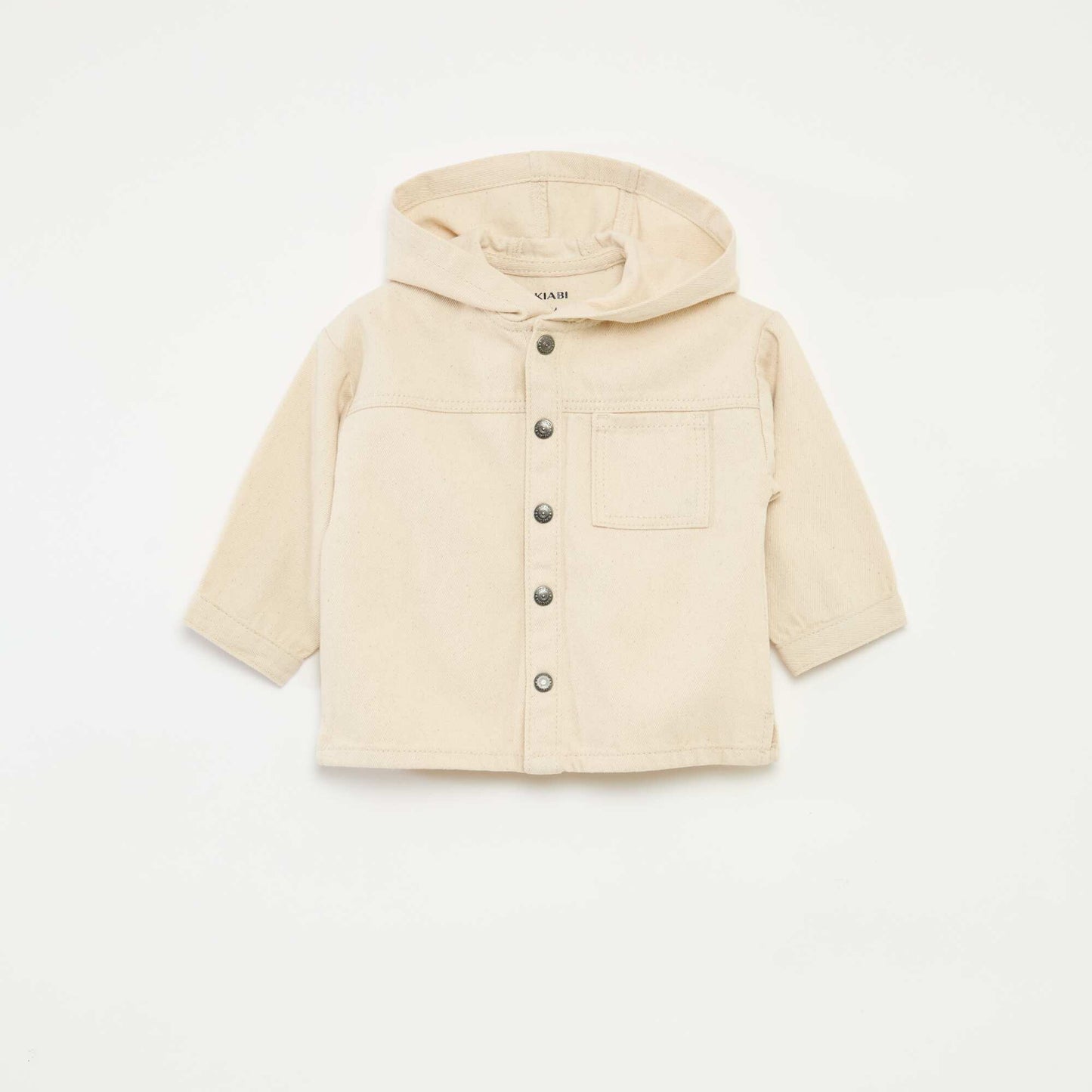 Chemise en twill à capuche BLANC