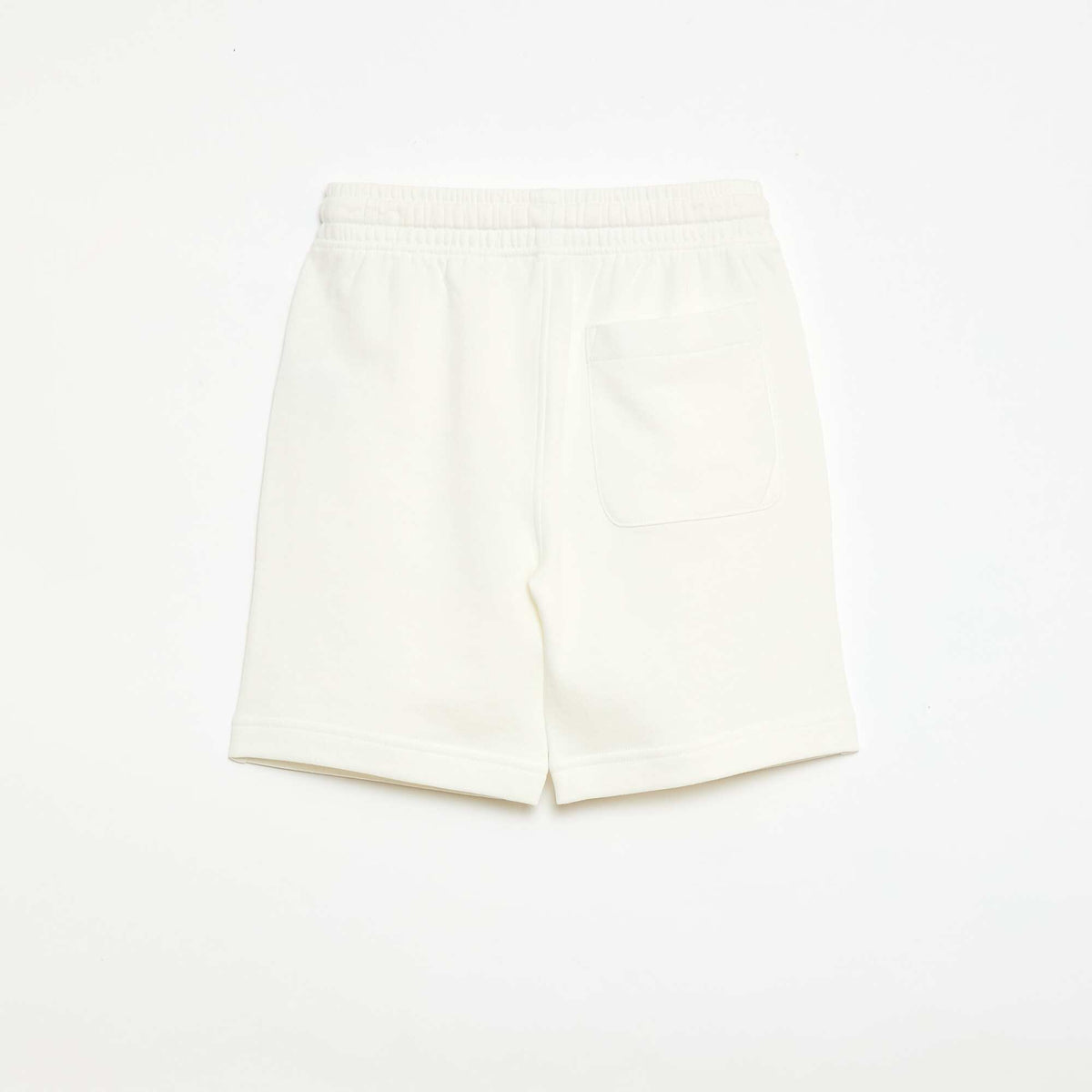 Short en molleton léger uni BLANC